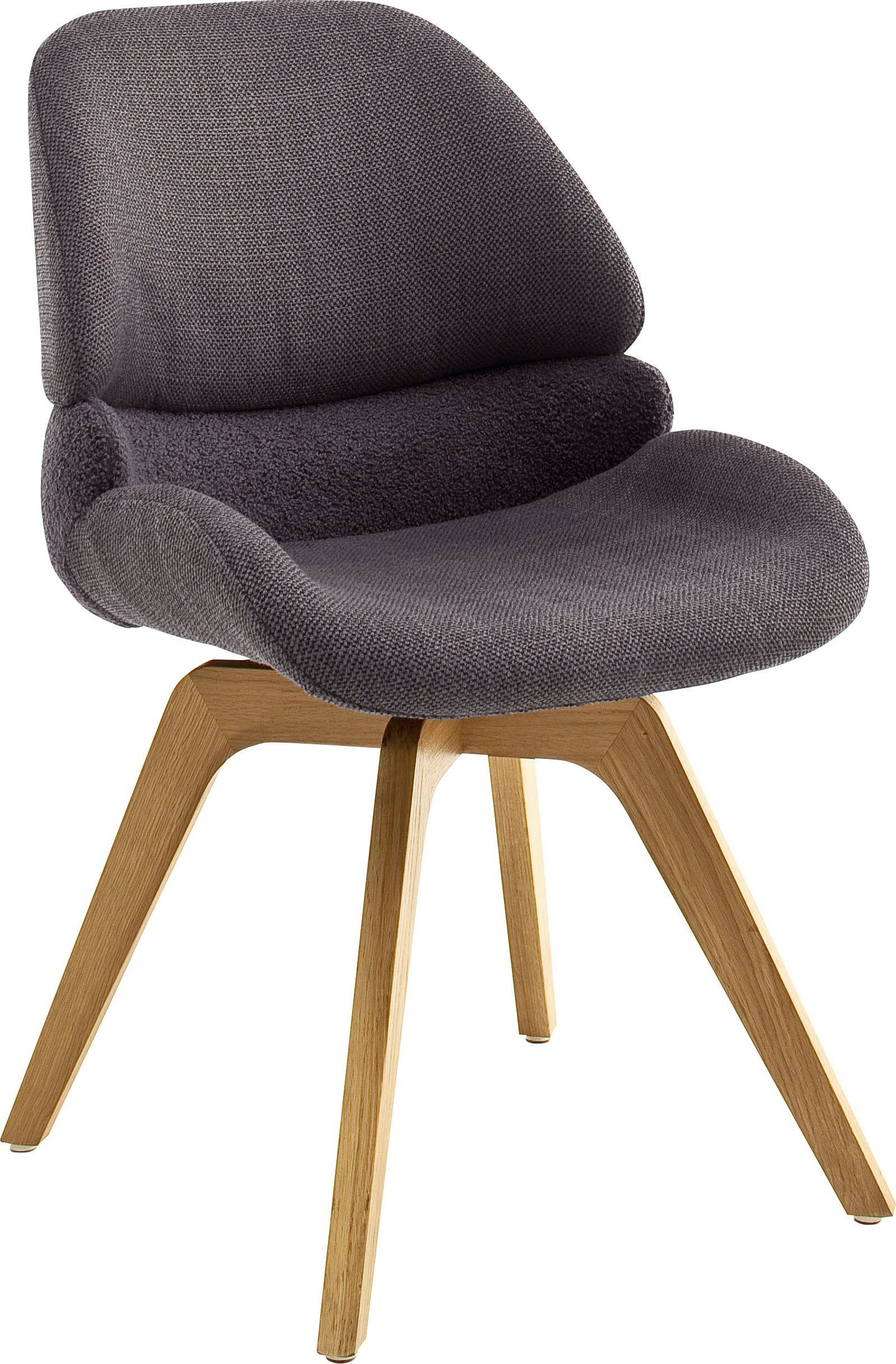 MCA furniture Esszimmerstuhl | Henderson mit 180° (Set, Feinflor Anthrazit 2 mit Absetzung, St), bis Anthrazit 120 drehbar kg Nivellierung