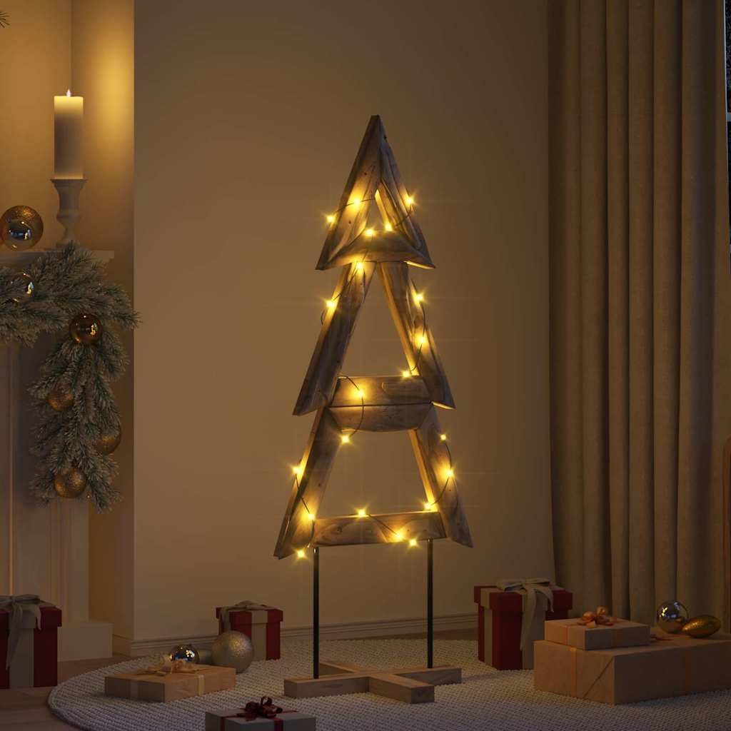 vidaXL Künstlicher Weihnachtsbaum Weihnachtsbaum Braun 149,5 cm Massivholz