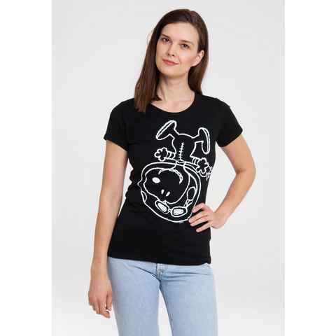 LOGOSHIRT T-Shirt Snoopy - Astronaut mit lizenziertem Originaldesign