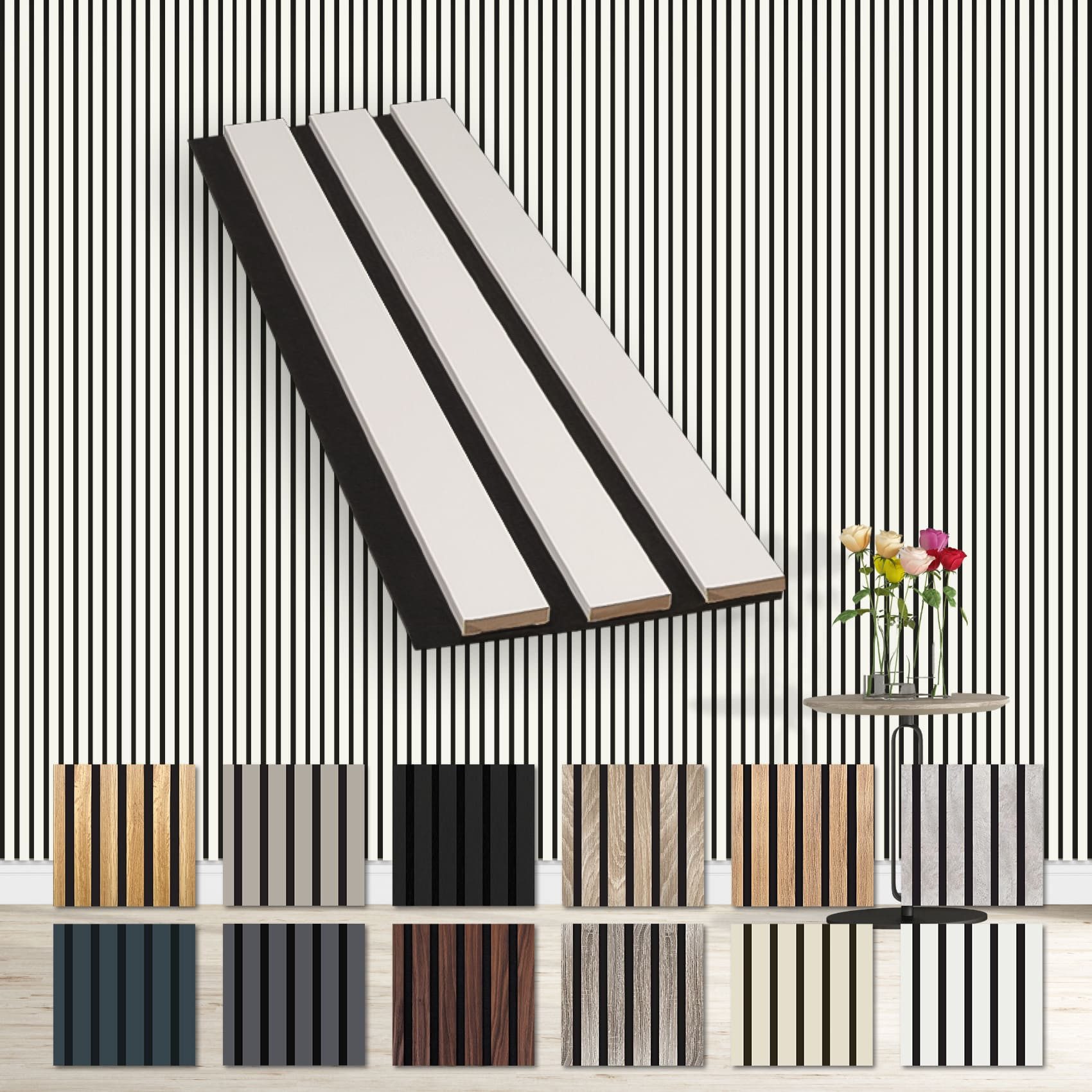 Hexim Wanddekoobjekt White (Akustikpaneele Musterstück - flexible Lamellenw günstig online kaufen