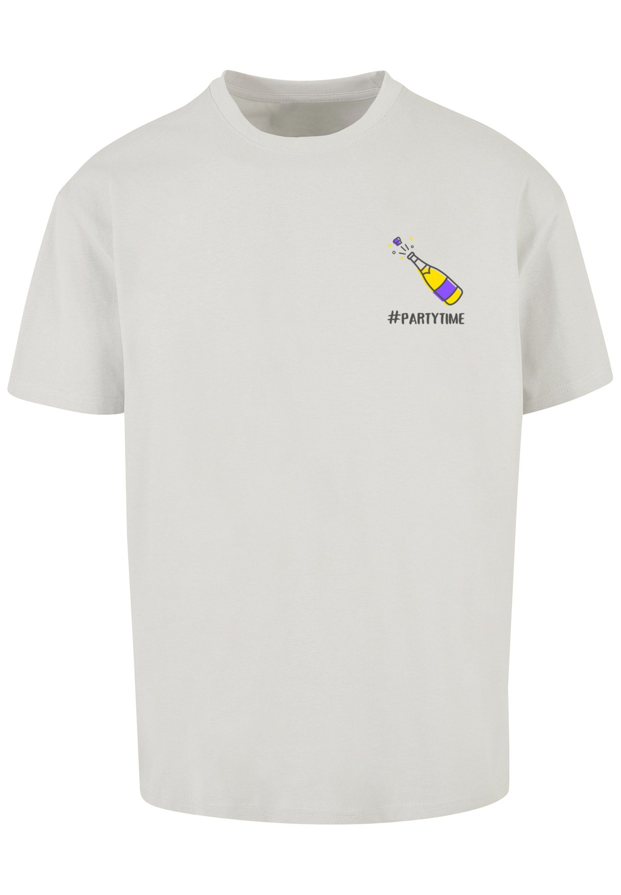 Party Print Silvester T-Shirt F4NT4STIC lightasphalt #partytime