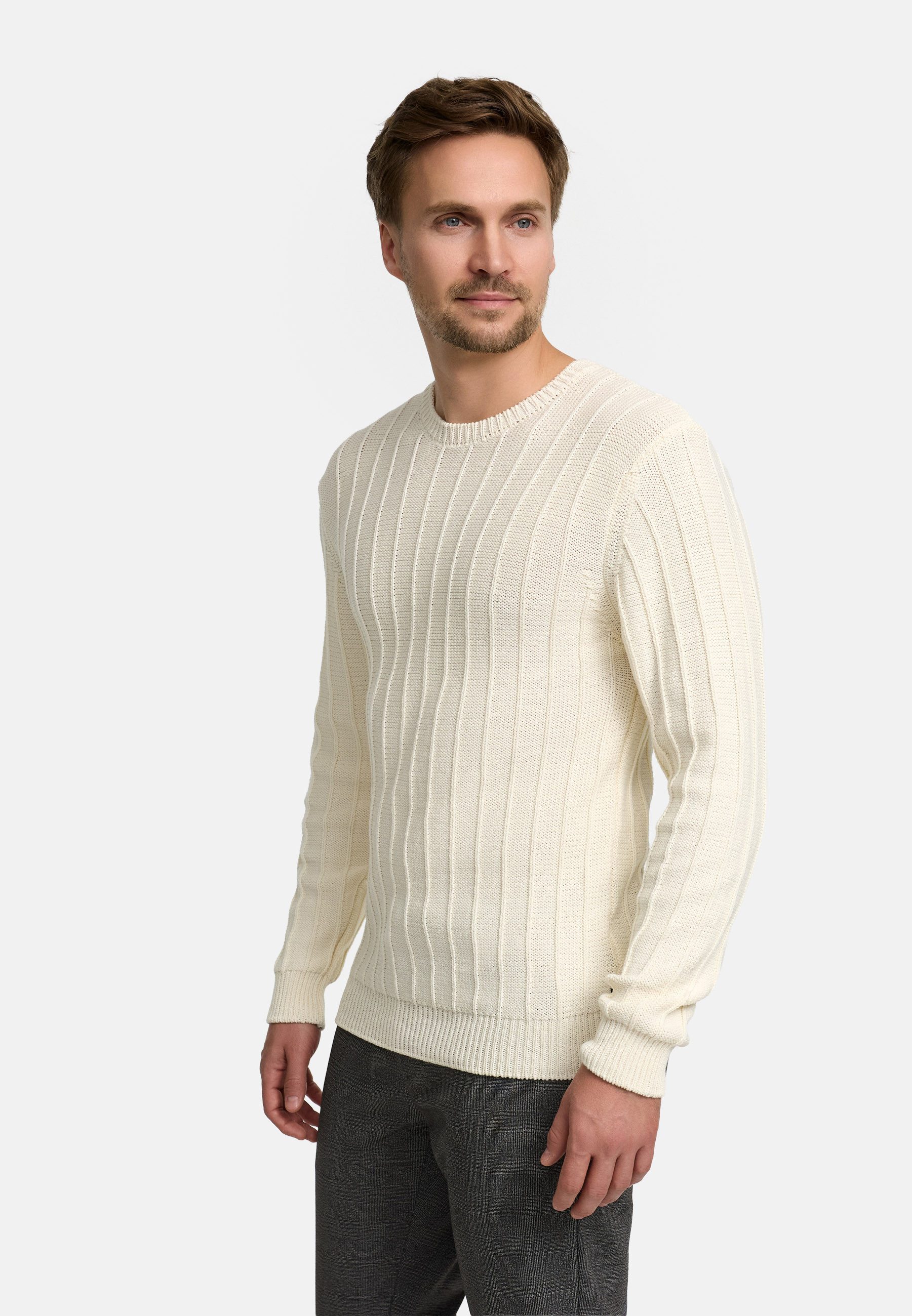 Jeff Strickpullover Herren JFTruman crew Pullover Herrenpullover aus 100 % Baumwolle gefertigt