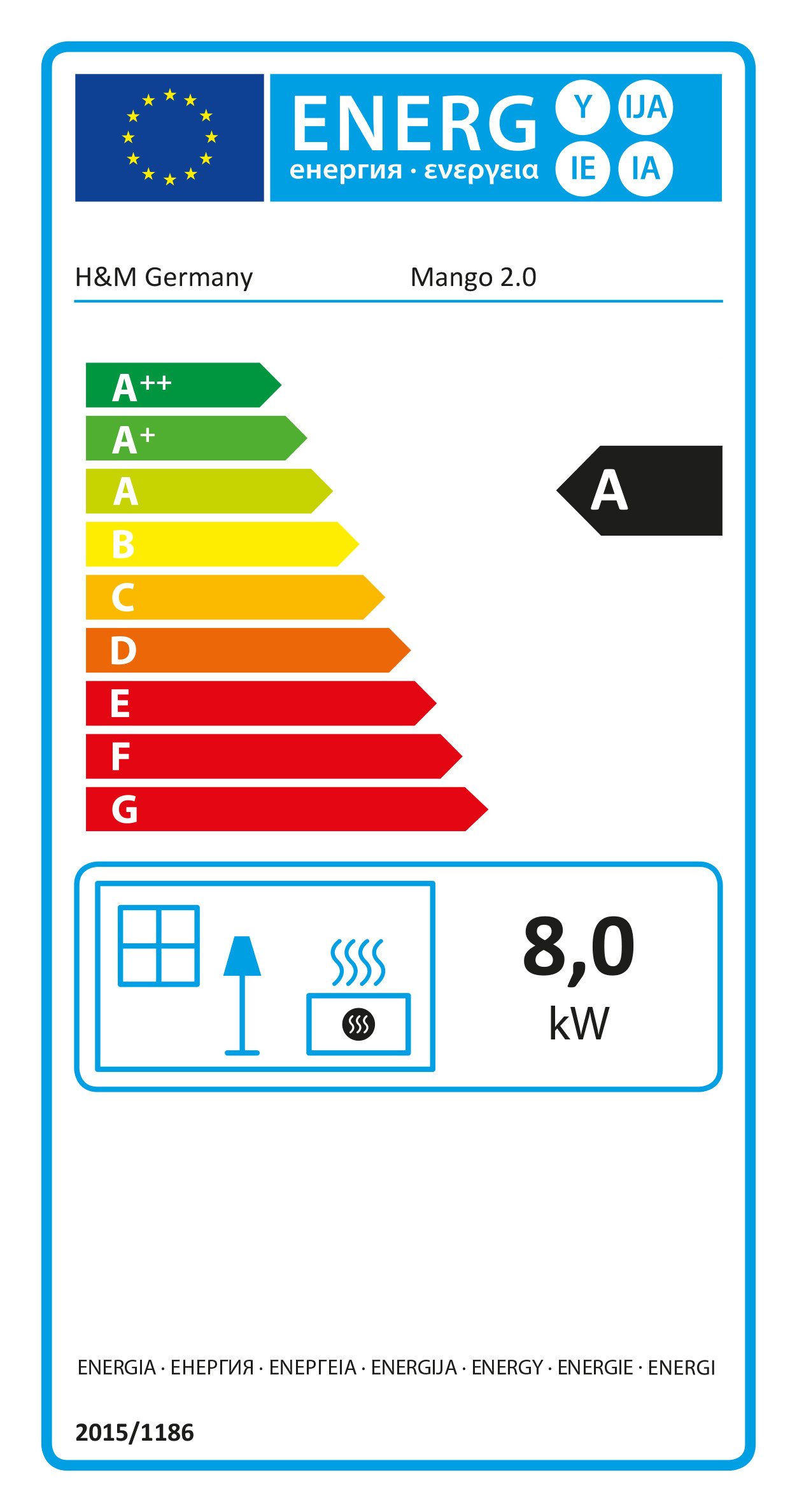 Energieeffizienzklasse: 