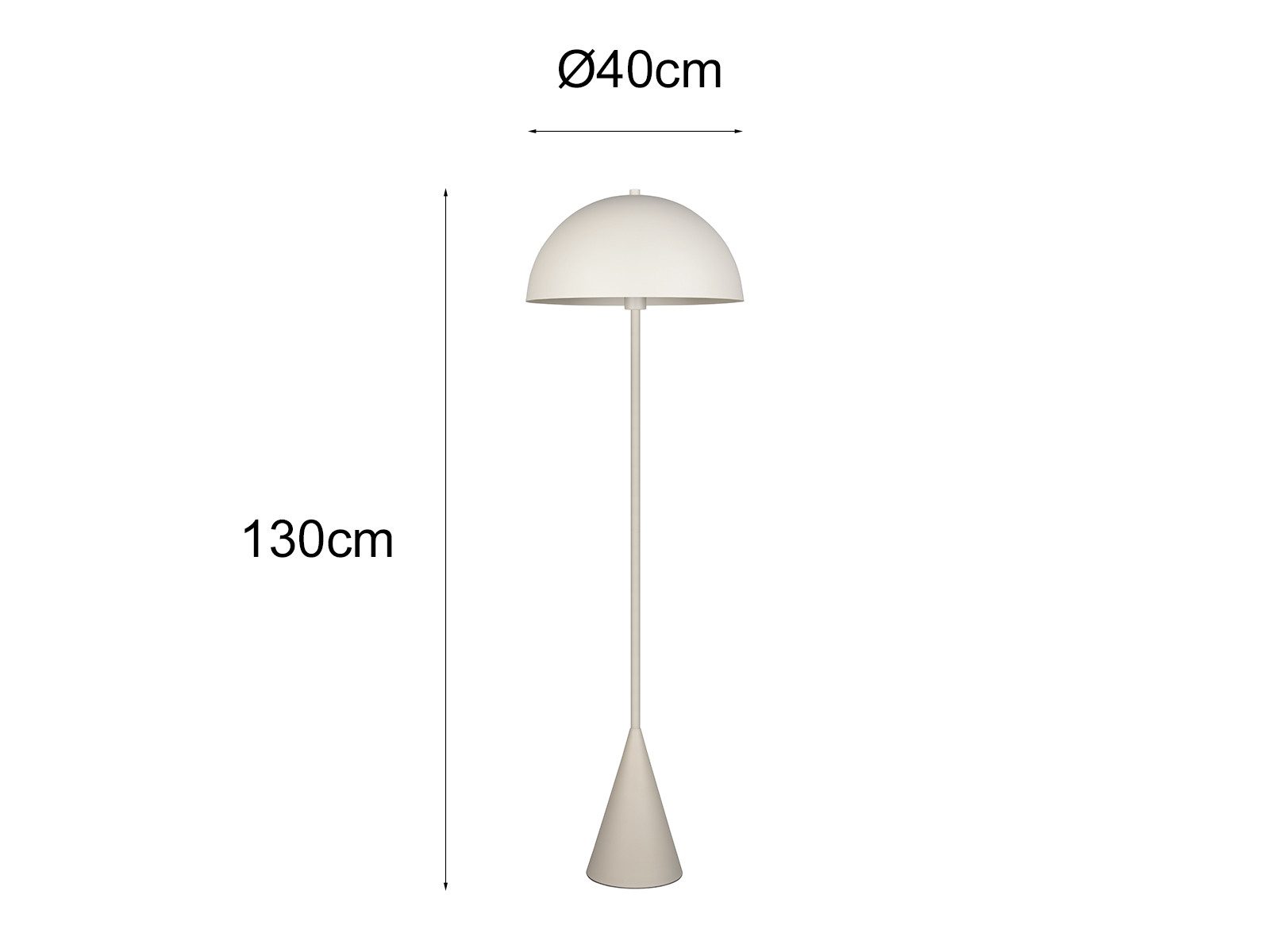 TRIO Leuchten LED Stehlampe, Dimmfunktion, LED wechselbar, Warmweiß, kleine coole Pilz-lampe stehend für Zimmer Ecke, Höhe 130cm