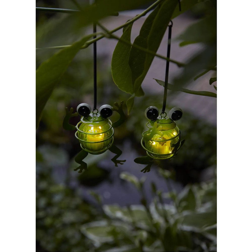 Luxform LED-Hängeleuchte Luxform Solar Frosch Frog Hang Set 2 Frösche LED Hängeleuchte, 2 Frösche im Set
