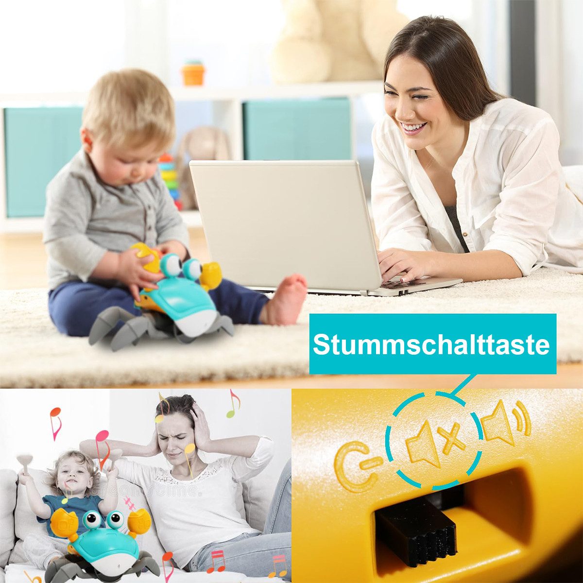 DOPWii Lernspielzeug Elektrische Krabbelndes Krabben,Kinderspielzeug mit günstig online kaufen
