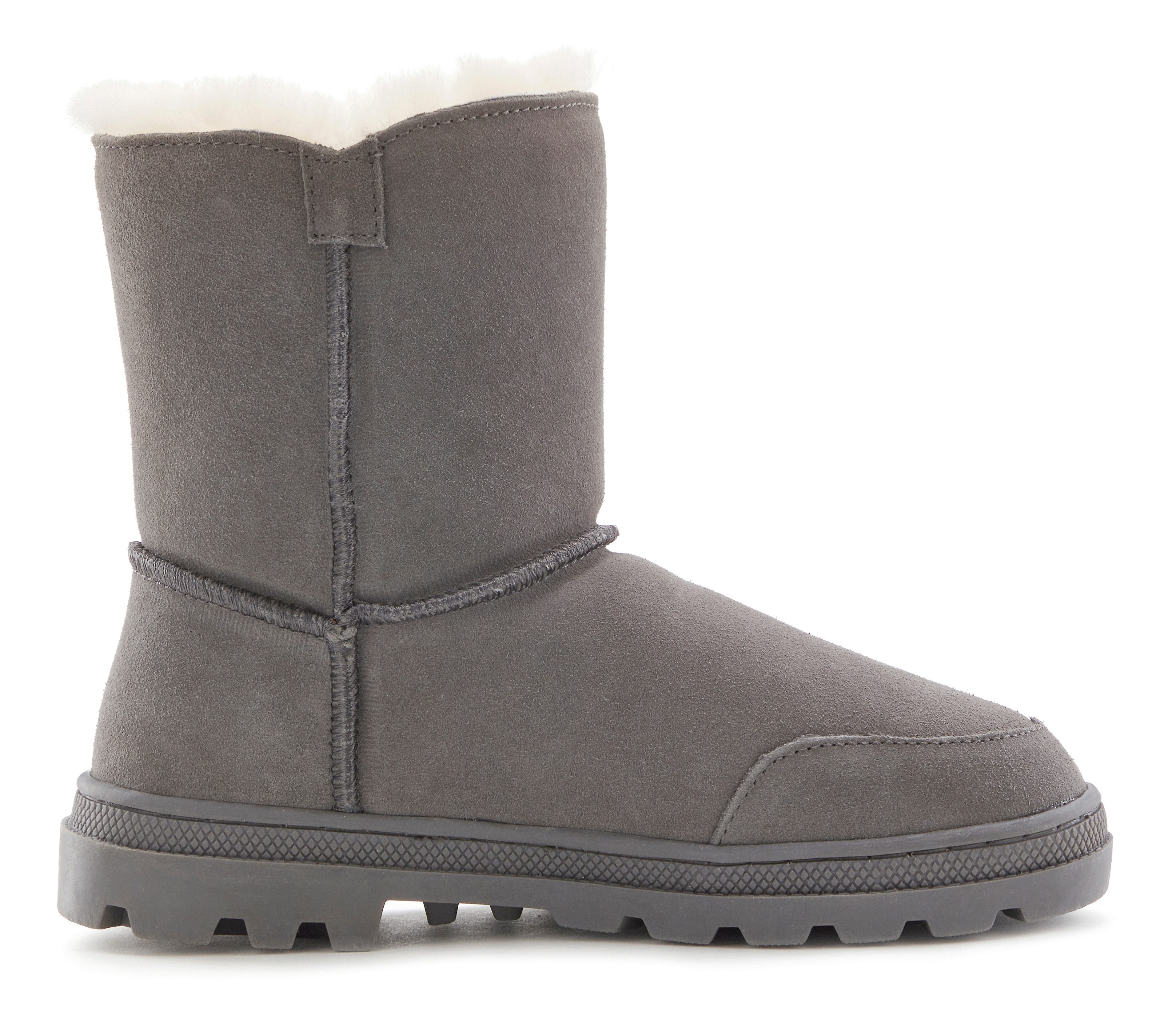 LASCANA Winterstiefel aus kuscheligem Lammfell, robuste Sohle, Winterstiefelette, Snowboots