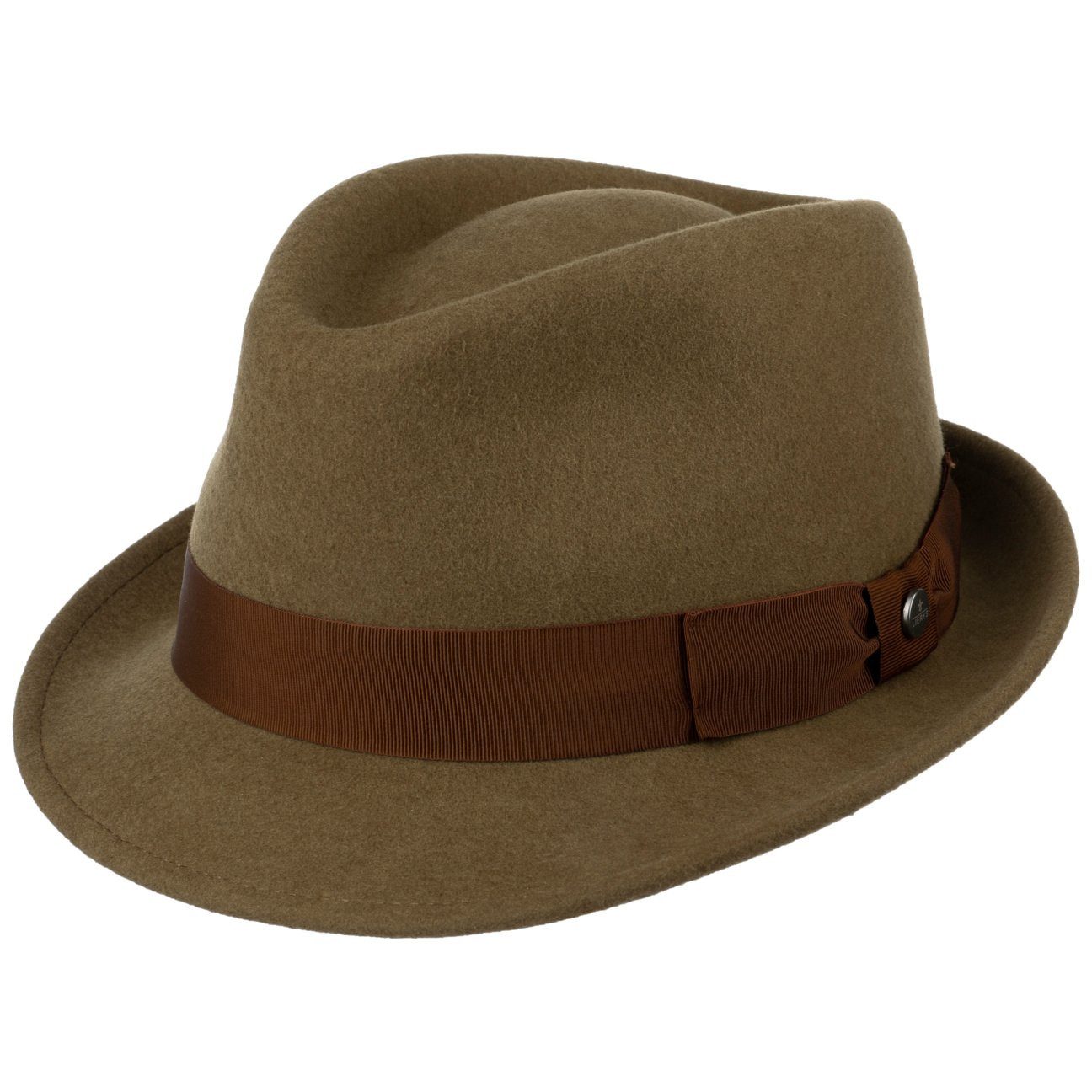 Lierys Trilby (1-St) Herrenhut mit Ripsband oliv