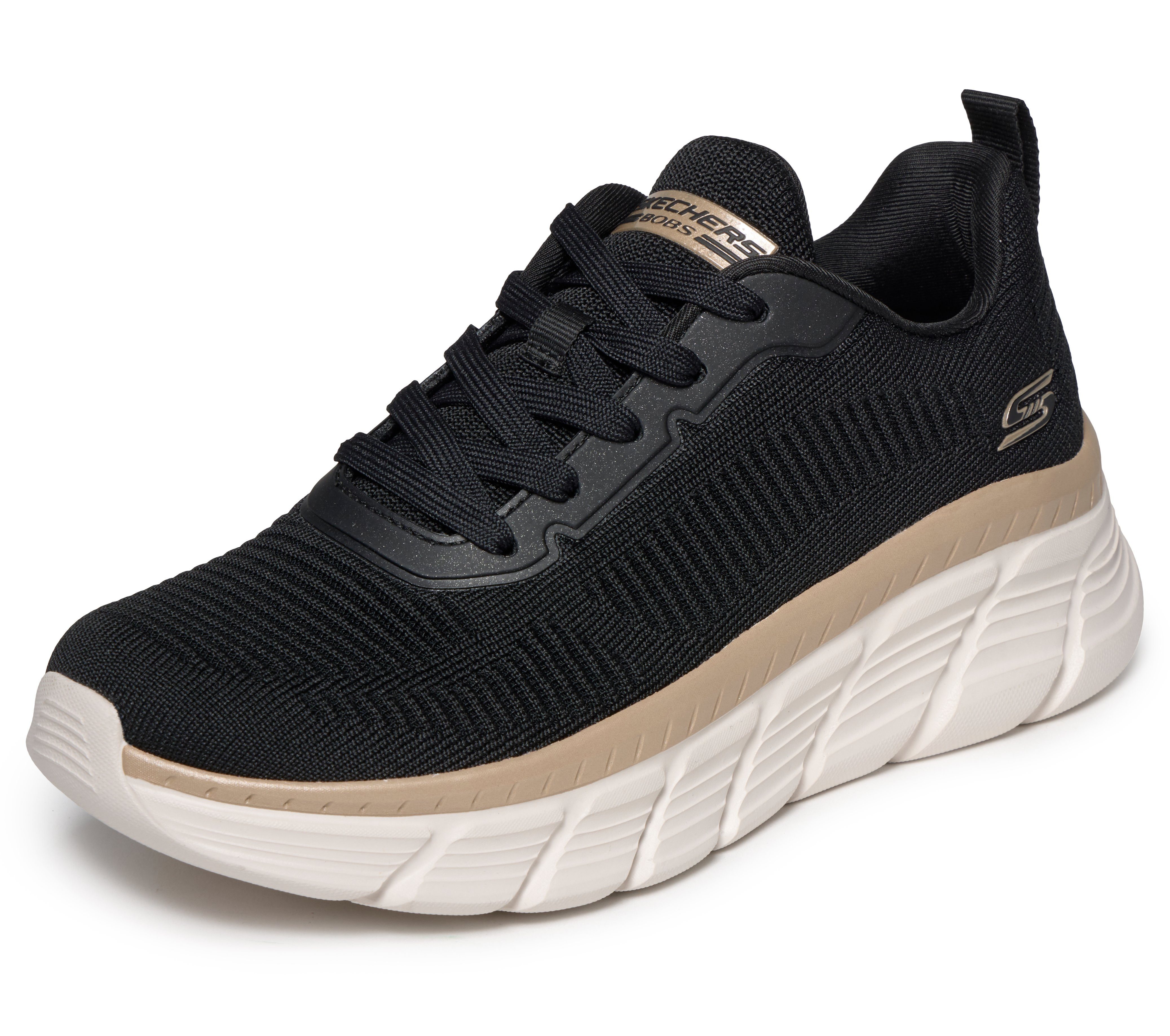 Skechers BOBS B FLEX HI-FLYING HI Sneaker, Trainingsschuh, Schnürschuh, Freizeitschuh in veganer Verarbeitung