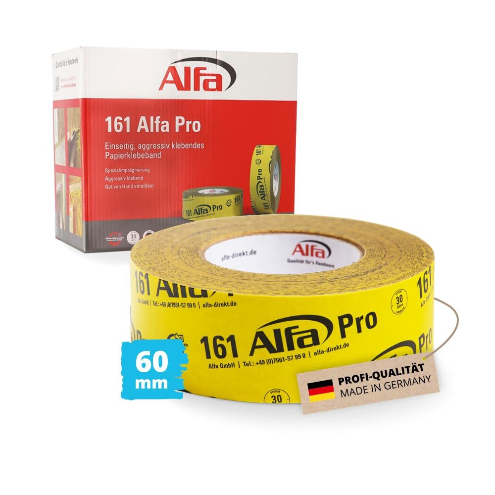 Dampfsperrklebeband Pro 50 mm / 60 mm x 40 m Klebeband gelb Dampfsperre Überlappungen