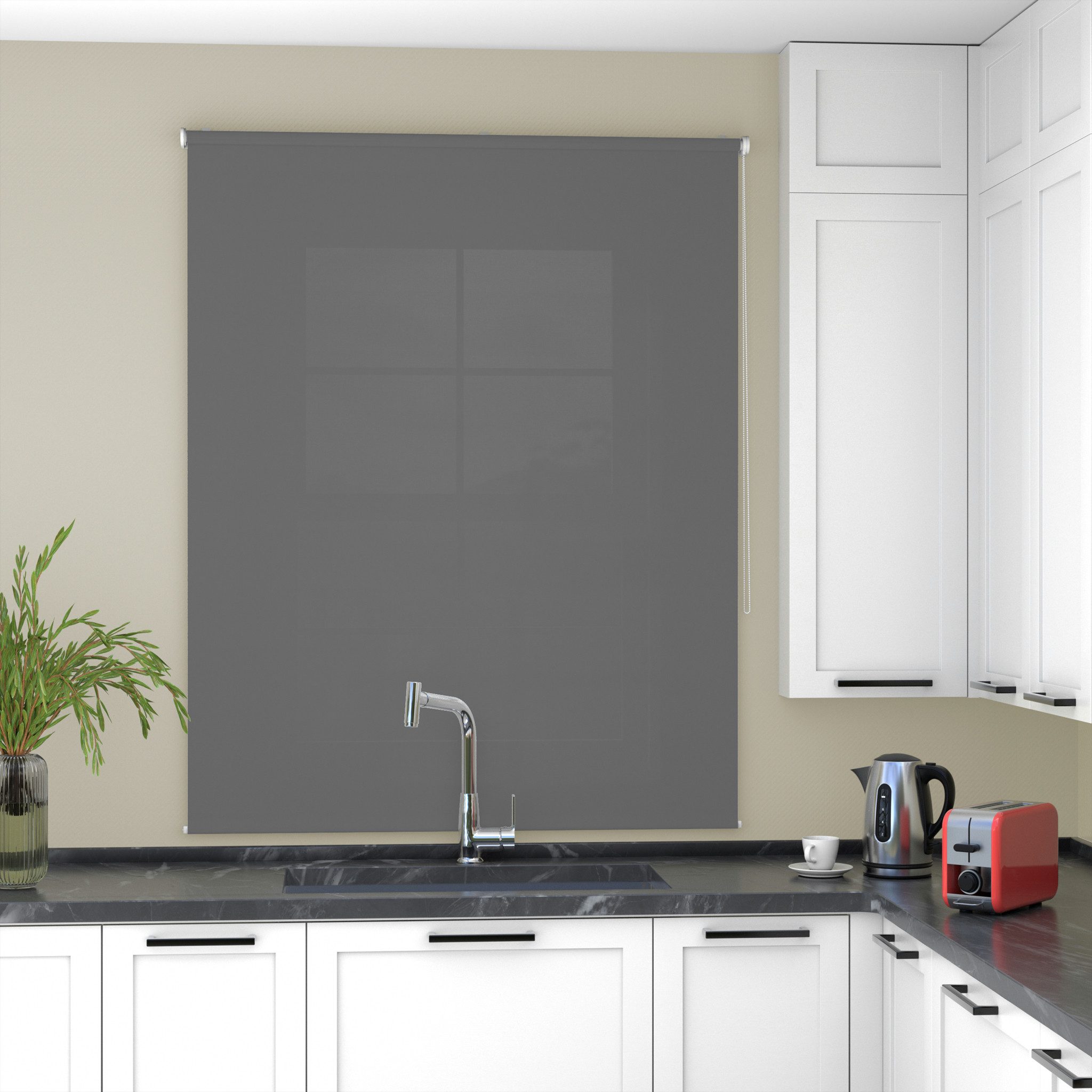 Seitenzugrollo Tageslicht-Rollo Basic GL, Deco-Raum, blickdicht, Wand- und Deckenmontage, einfache Selbstmontage, zum Schrauben, lichtdurchlässig & blickdicht, stufenlos, einfache Montage