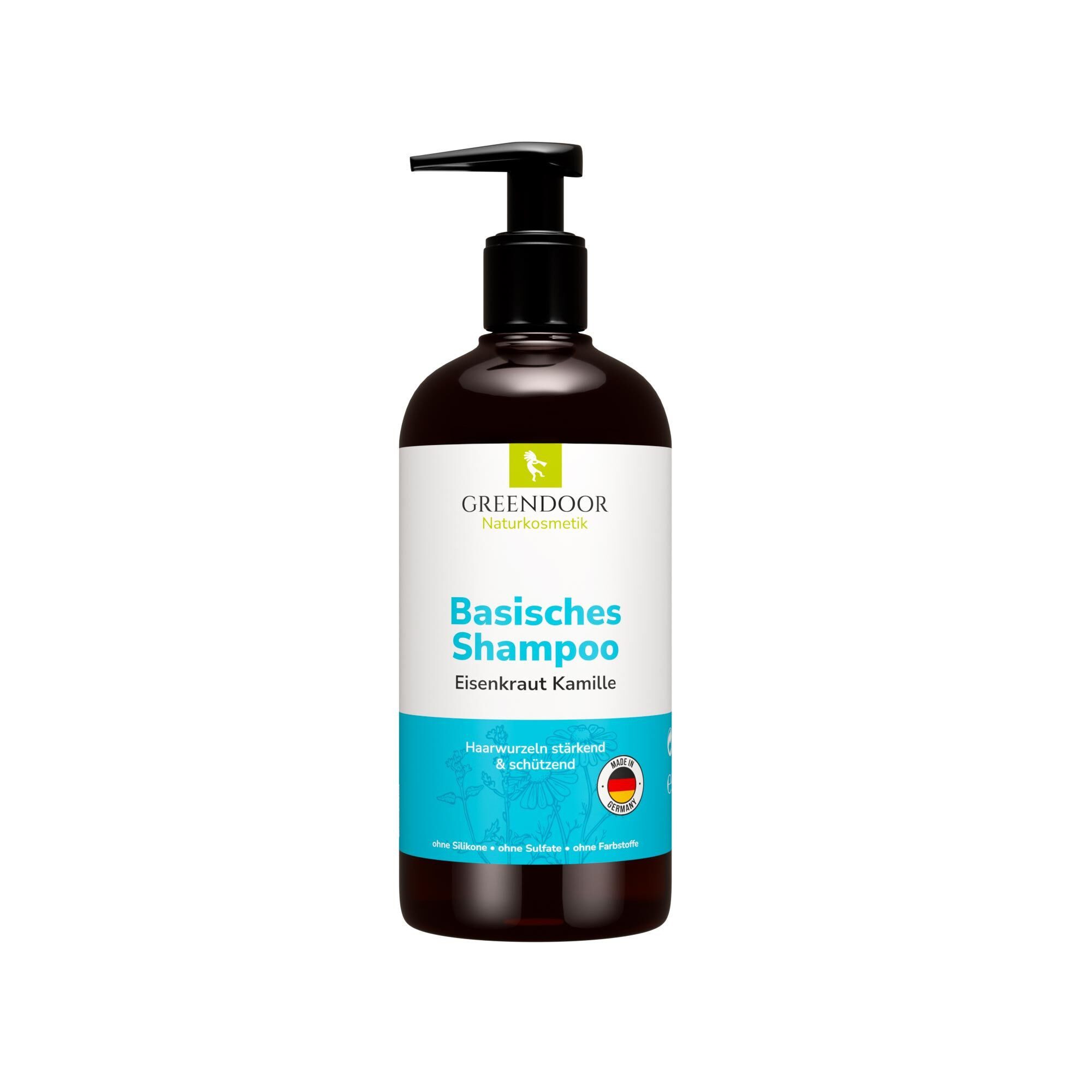 GREENDOOR Duschgel Basisches Shampoo Eisenkraut Kamille