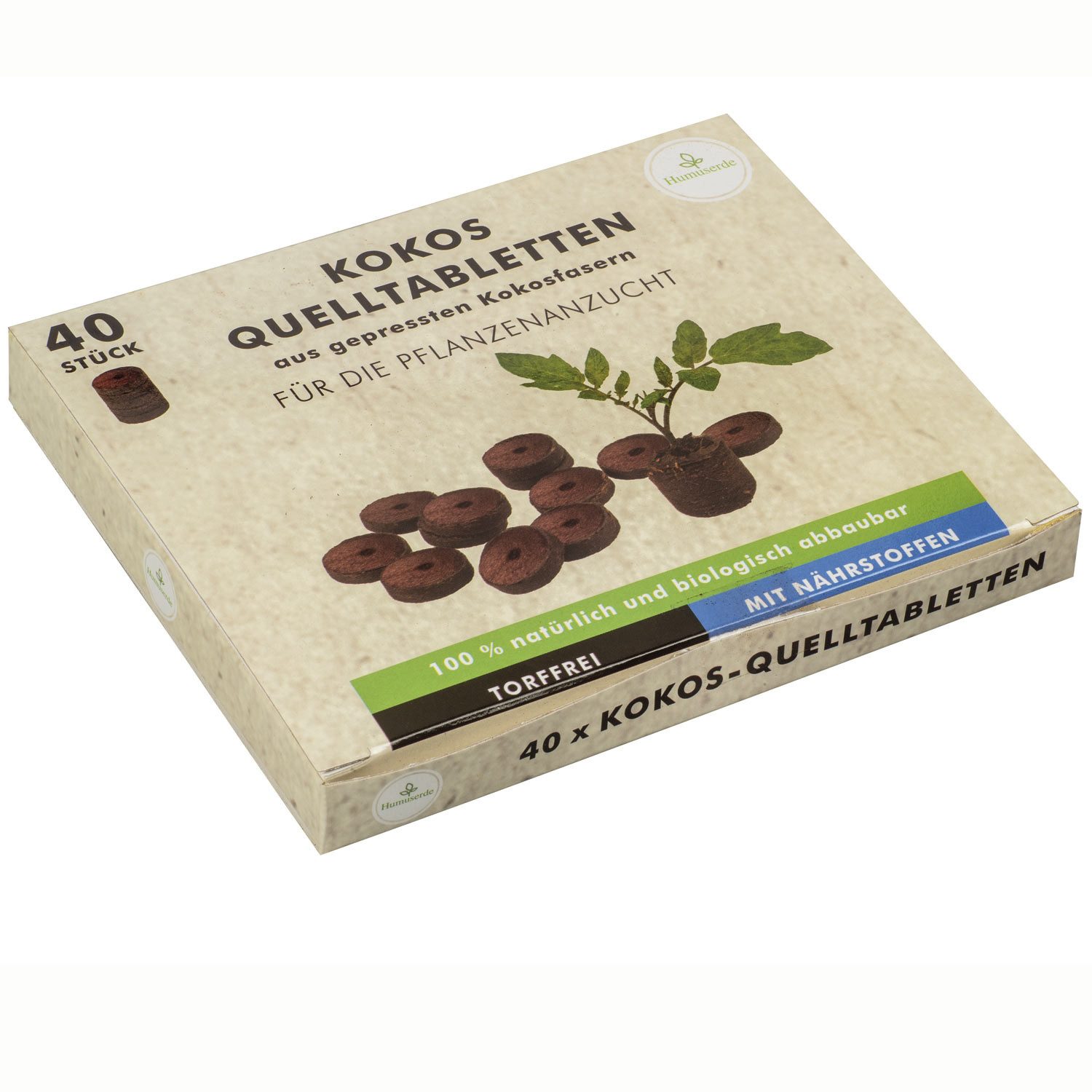 Blumenerde Kokoserde Torffreie Quelltabletten Pflanzenanzucht Anzucht Tabs