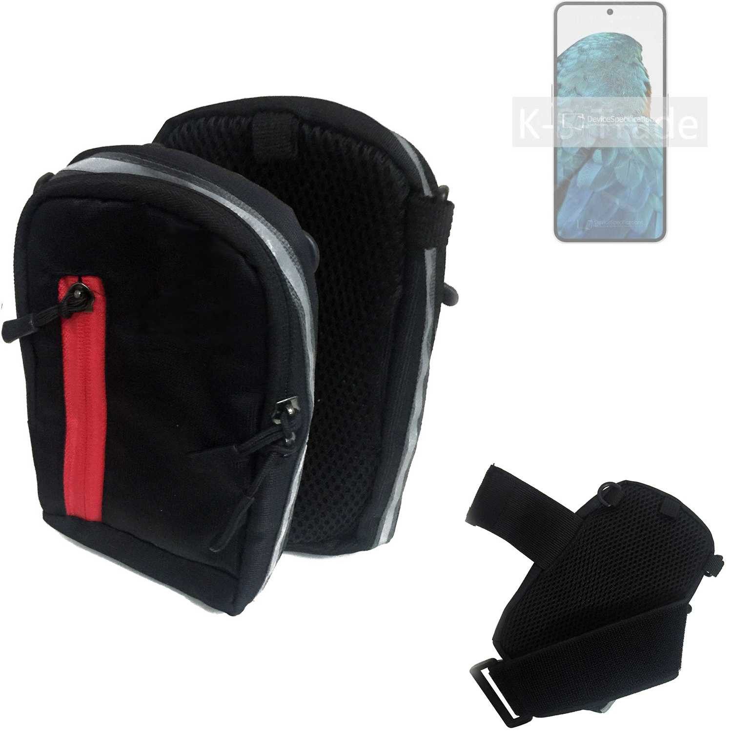 K-S-Trade Handyhülle für Nothing Phone (3a) Pro, Outdoor Gürteltasche Holster Umhängetasche schwarz Handy Tasche