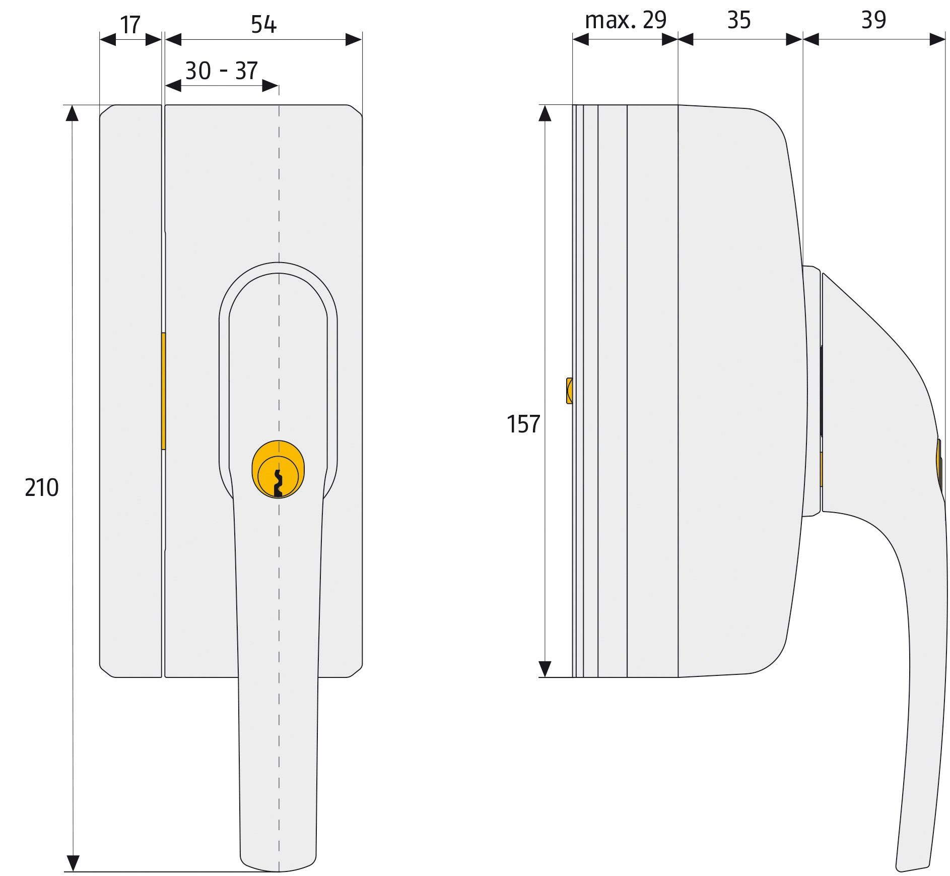 Image of ABUS Fensterzusatzschloss »FO400A W AL0125«, Bedienung mit Schlüssel