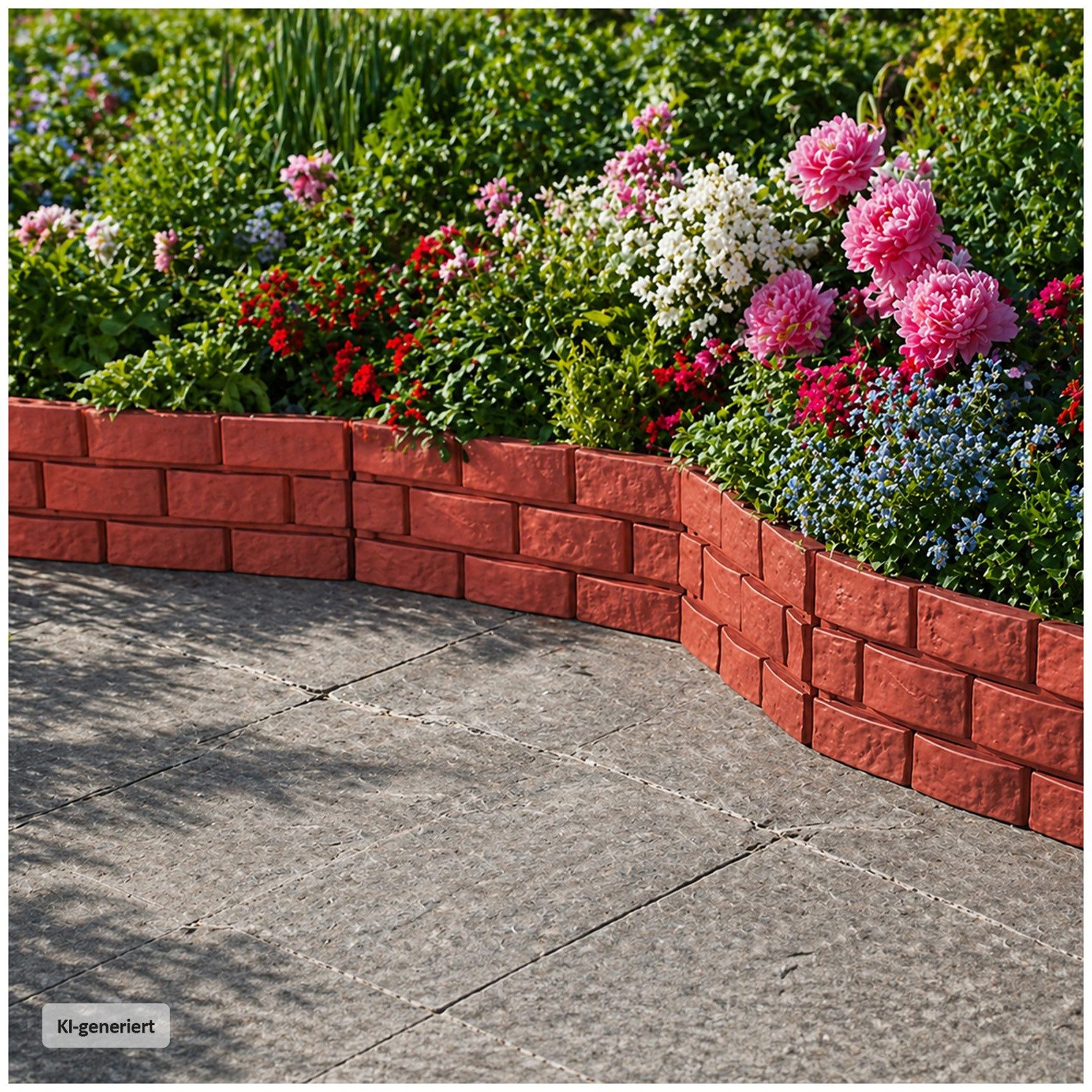 HTI-Living Beetumrandung Beeteinfassung Steinmauer 4-teilig Nessa, LxH: 45x29 cm, Set, 4 Module, Beetbegrenzung Beetumrandung