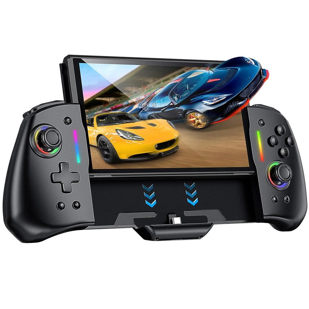 HYTIREBY Switch Controller für Nintendo Switch/OLED Gamepad (mit Großer Griffe/Turbo Funktion/Dual Motors Vibration)