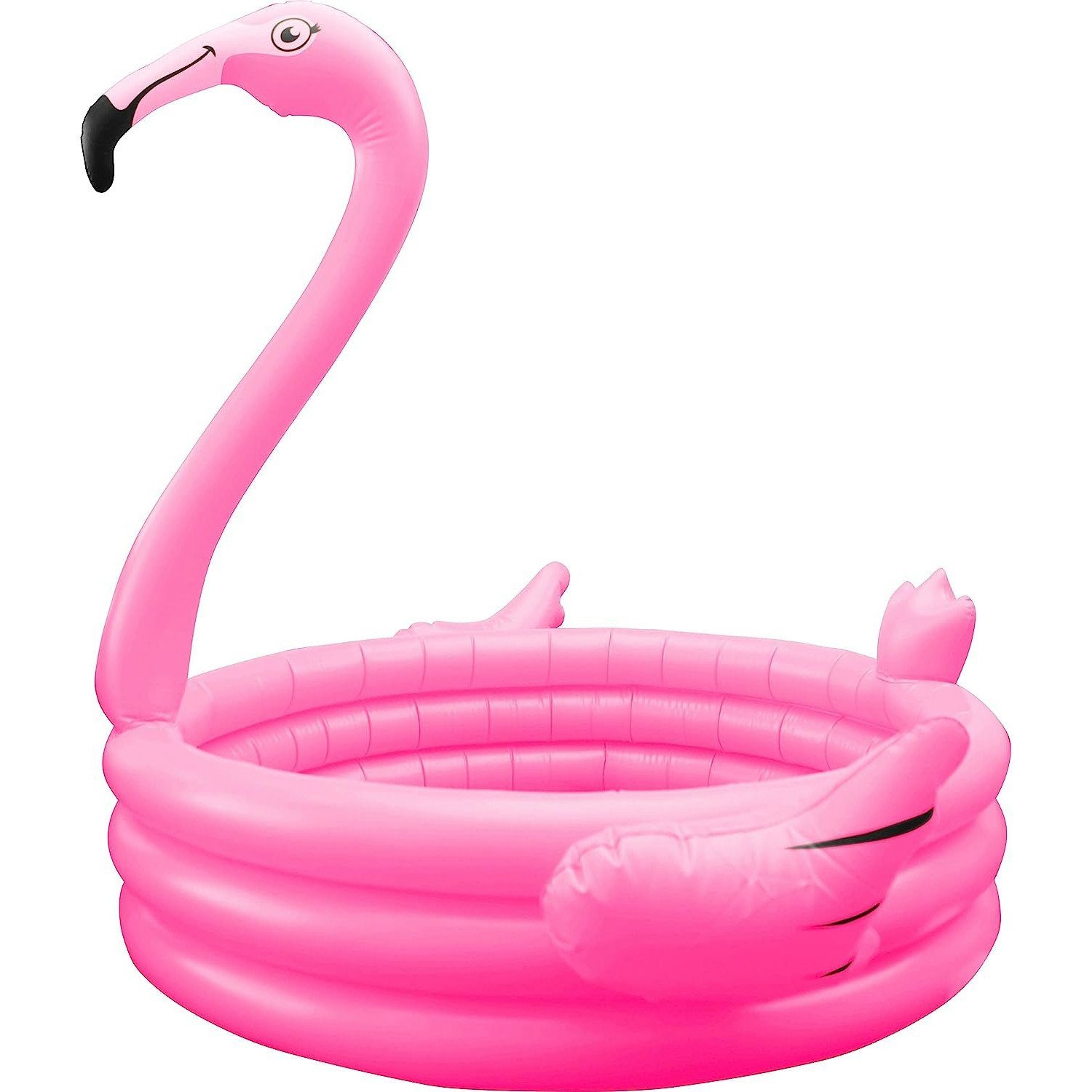 Vedes Planschbecken Splash & Fun Flamingo (110x100x145cm), aus langlebigem PVC-Material, 160 Liter Fassungsvermögen
