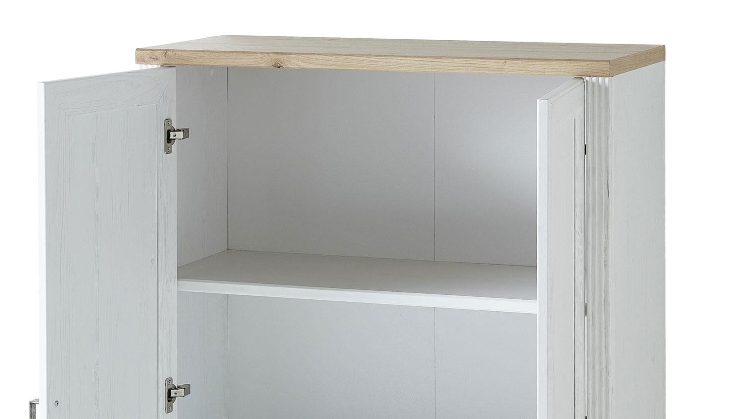 Innostyle Kommode Aktenschrank 11 Jasmin Pinie hell weiß Akzente Artisan Eiche ca. 86x38