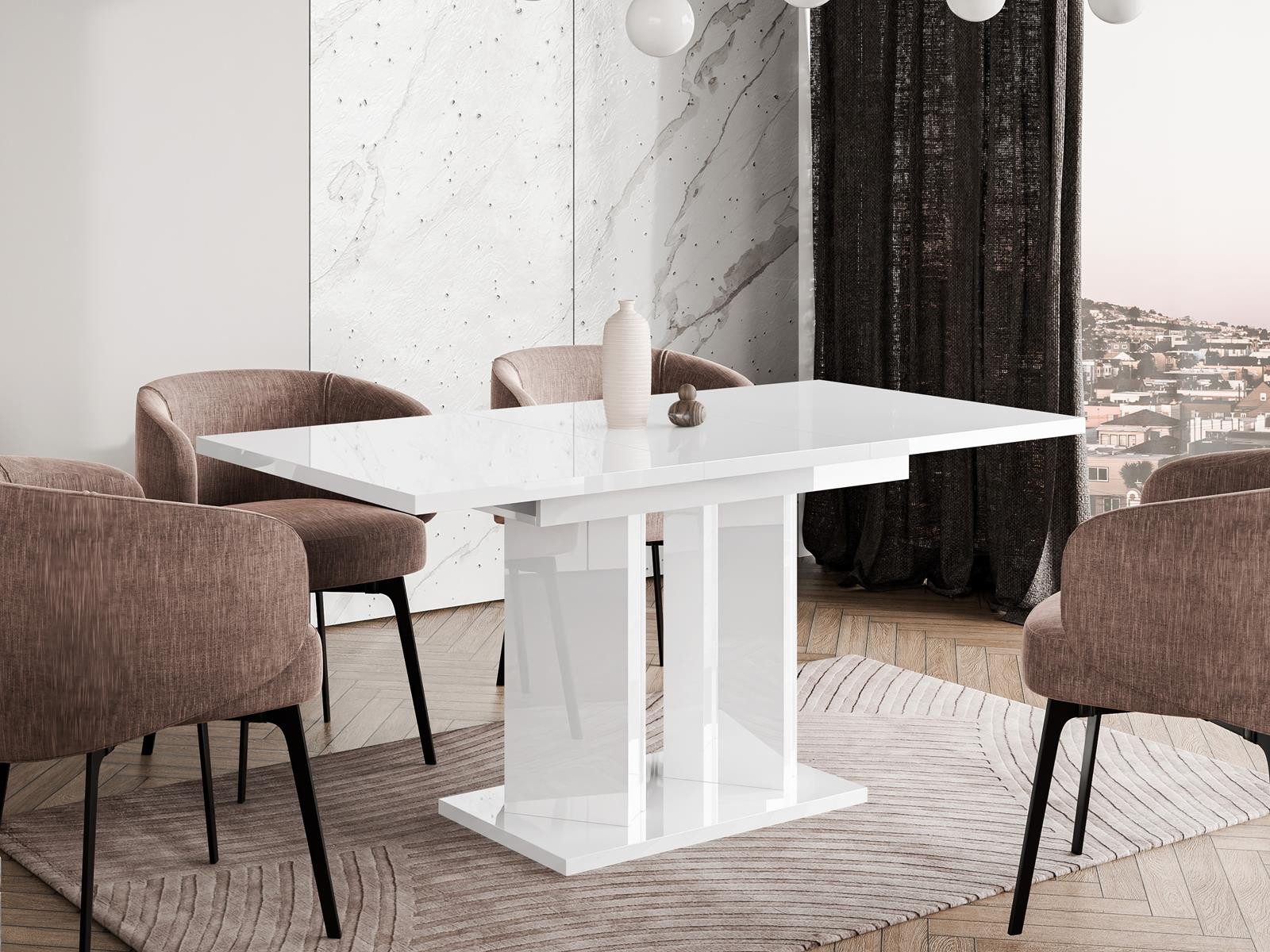 Compleo Esstisch Rechteckiger Tisch, 120-160 cm, Modern Design