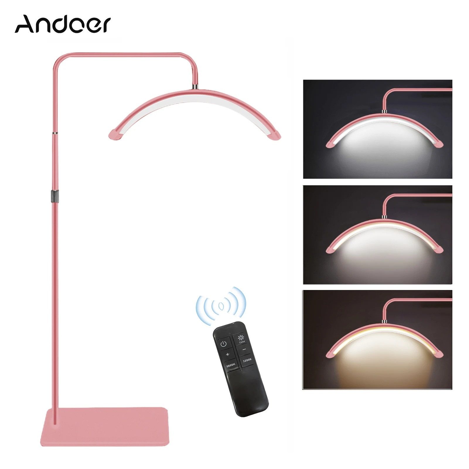 Andoer LED Stehlampe Andoer HD M6X 36W Boden-LED-Videoleuchte 3200K-5600K Dimmbar, LED fest integriert, LED fest integriert, für Schönheitssalon, Make-up, Live-Streaming