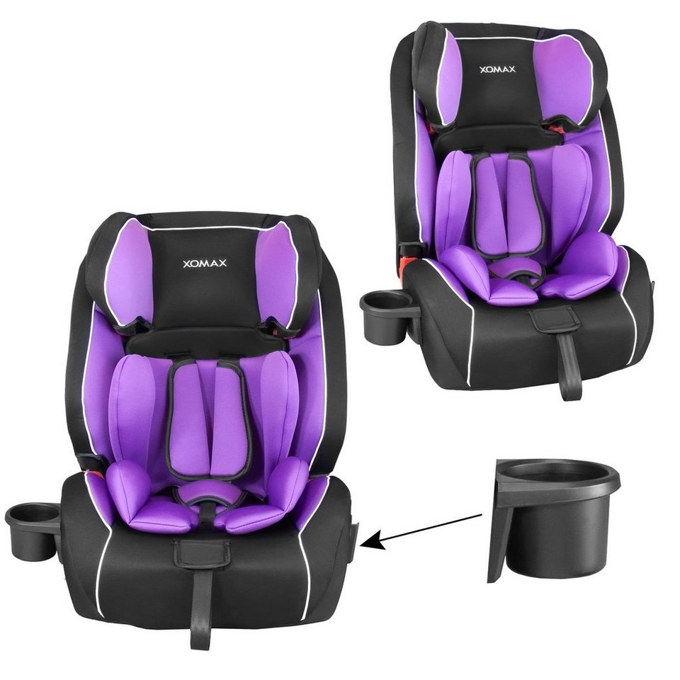 XOMAX Autokindersitz XOMAX HQ668 Auto Kindersitz mit ISOFIX und  Flaschenhalter für Kinder von 9 - 36 kg (Klasse I, II, III)