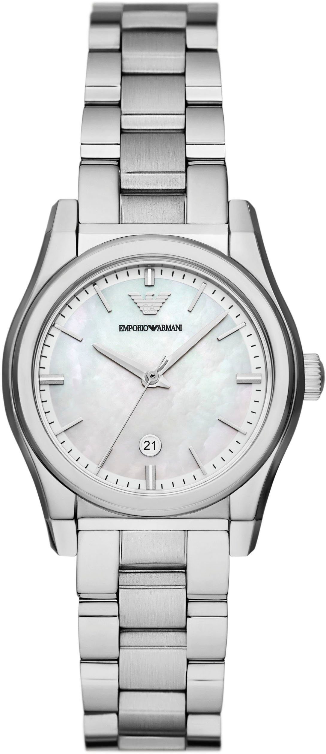 Emporio Armani Quarzuhr AR11557, Armbanduhr, Damenuhr, analog, Edelstahlarm günstig online kaufen