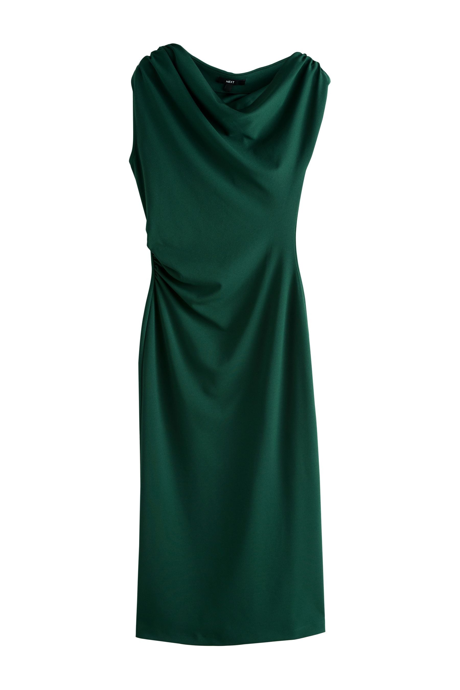 Next Midikleid Gerafftes, drapiertes Midikleid (1-tlg)