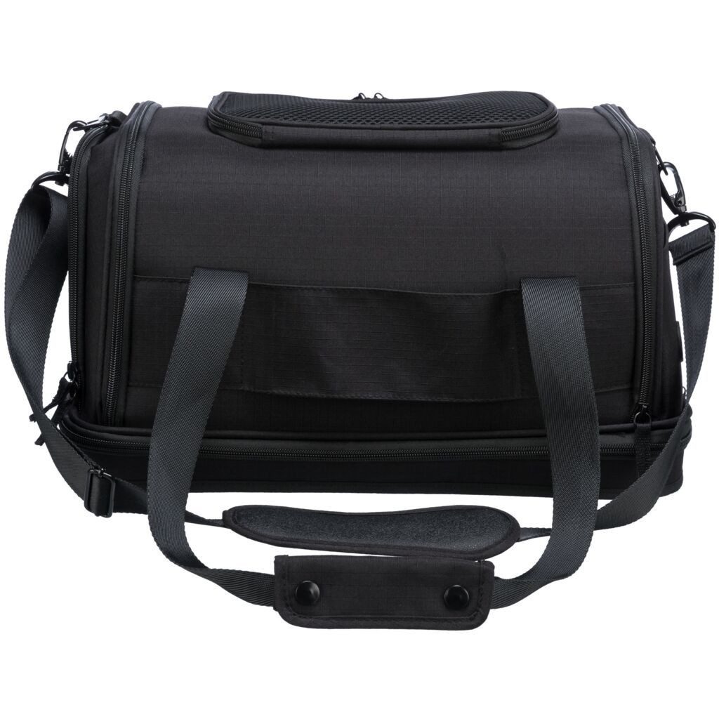 TRIXIE Tiertransporttasche Airline Tasche Plane - schwarz - 28 × 25 × 44 cm