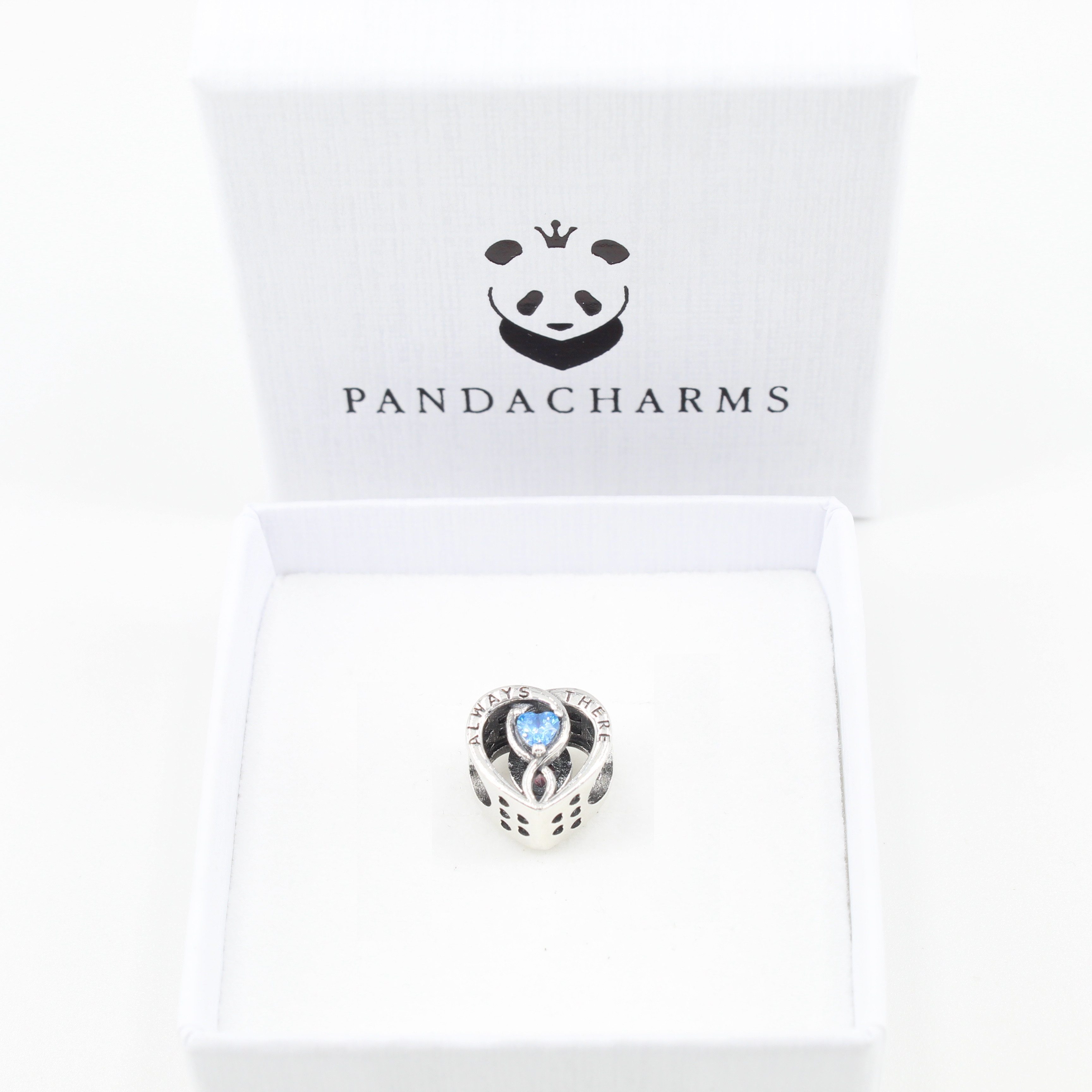 PANDACHARMS Bead Love Forever Always There Herz Charm, 925er Sterling Silber – Bild 4 von 5