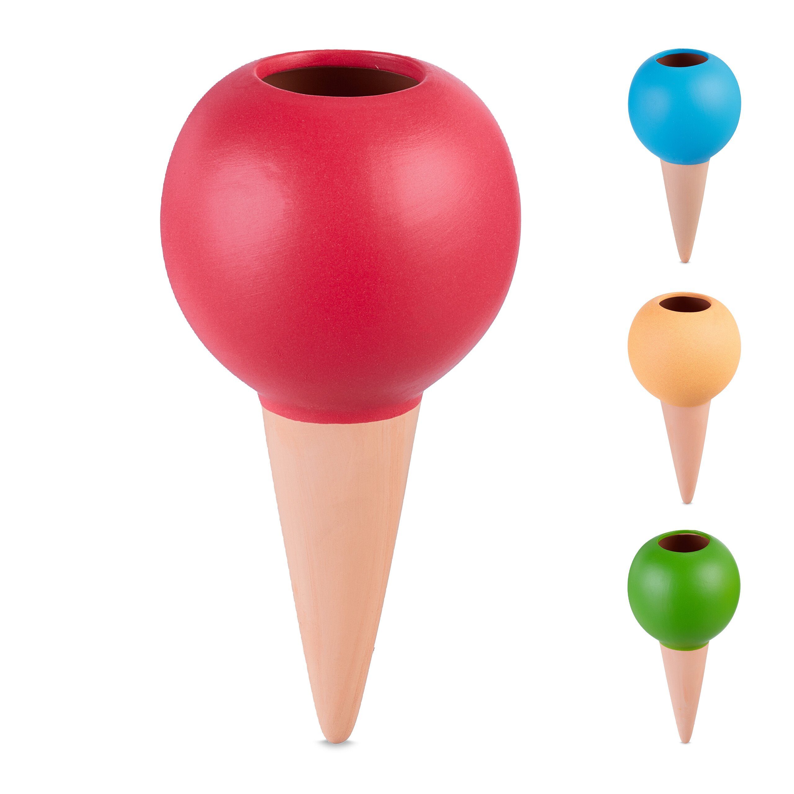 relaxdays Bewässerungssystem Tonkegel im 4er Set, (4-tlg)