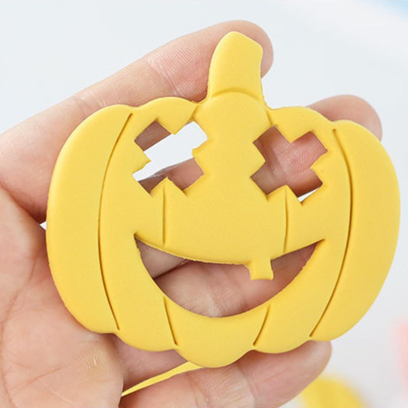 Sorvyzxn Ausstechform Halloween-Ausstechformen-Set, 10 Stück, 3D-Kunststoff, drückbar, (10-St), Kürbiskopf, Keksausstecher, Set für Halloween-Partyzubehör – Bild 5 von 5