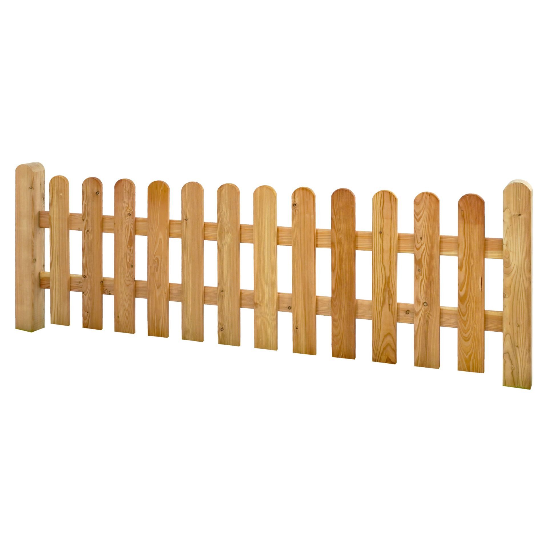 GartenLand Zaun Vorgartenzaun Mailand Lärche – Naturbelassen, (Set, Ohne Pfosten), Vorgartenzaun, Lärche