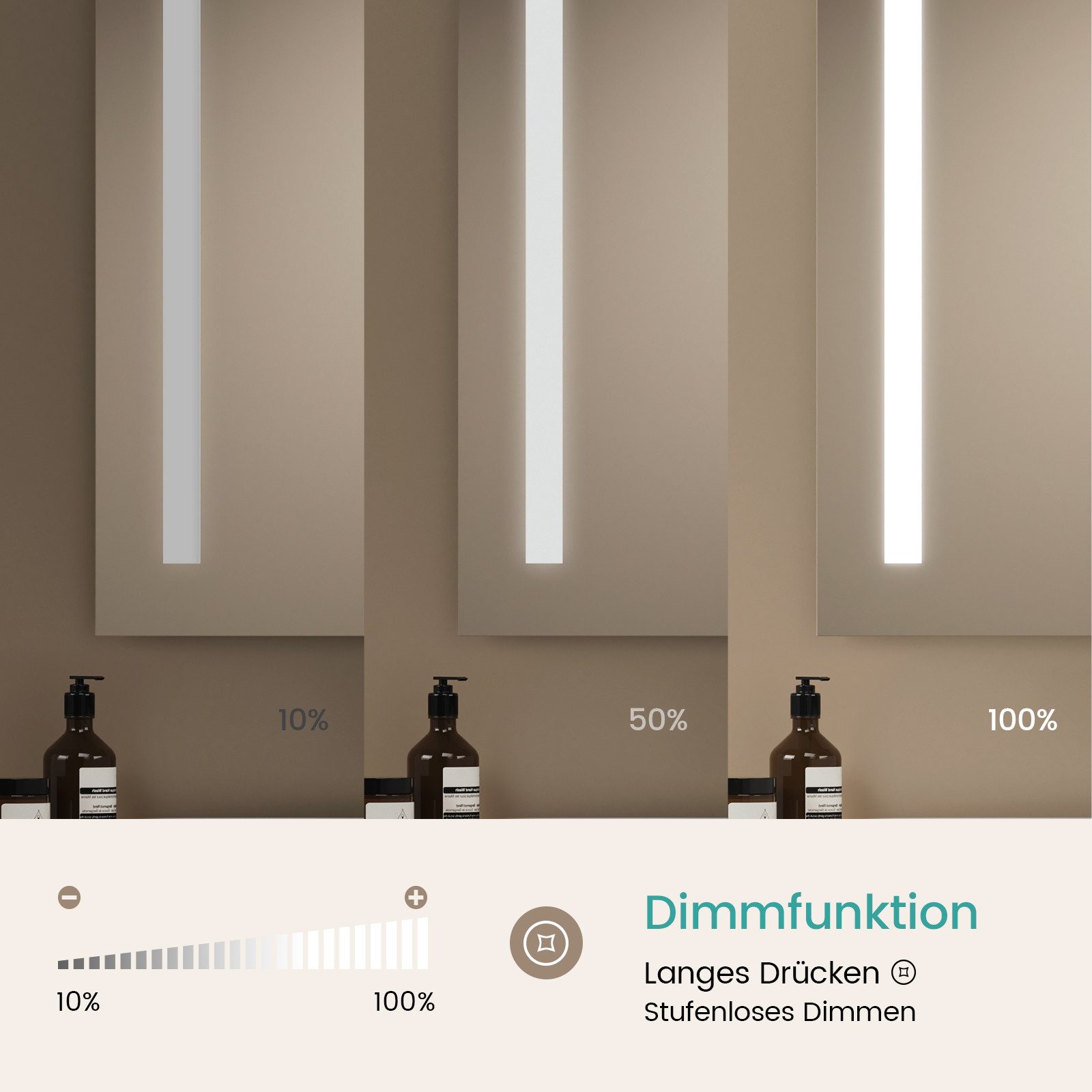 EMKE Badspiegel Wandschalter LED Wandspiegel mit günstig online kaufen