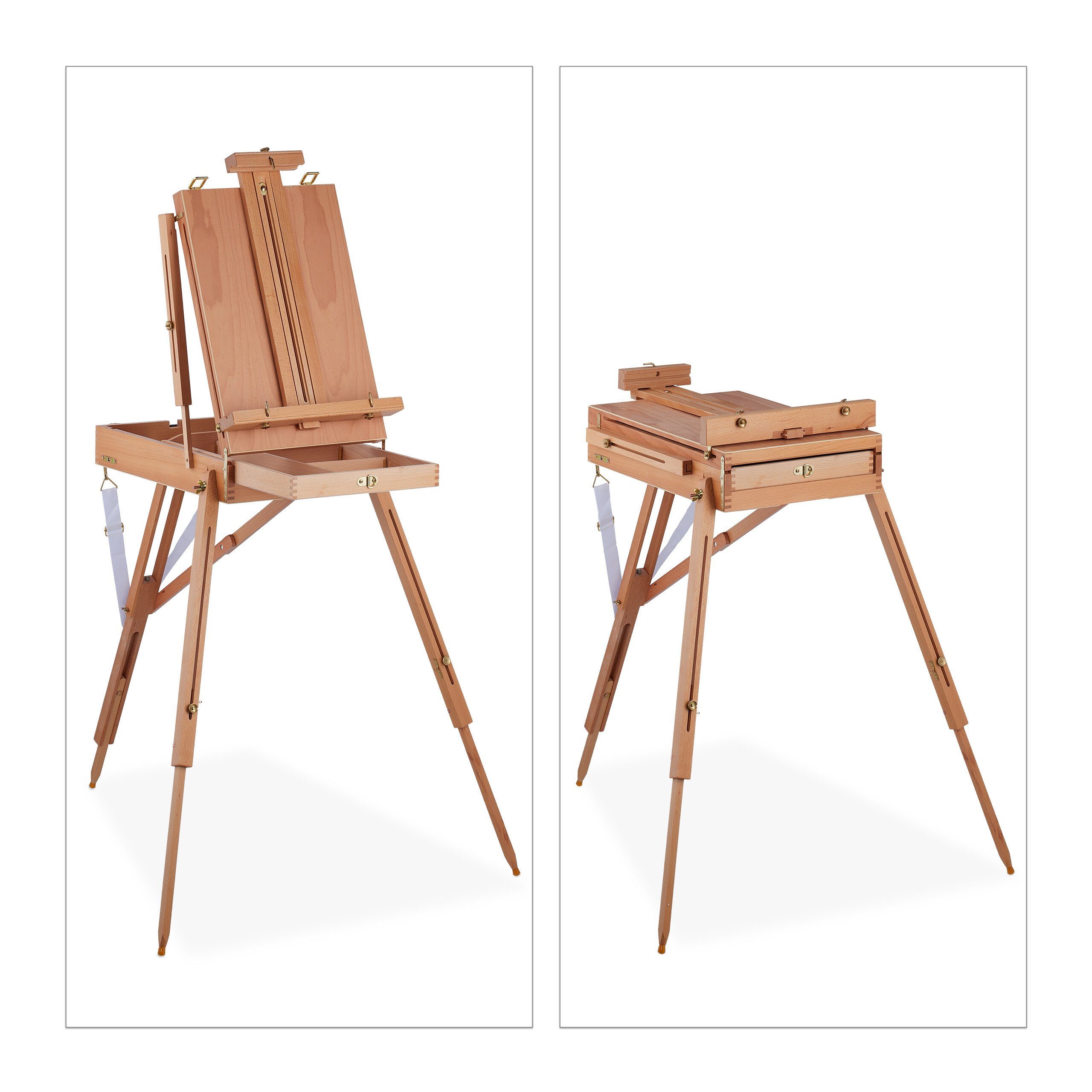 relaxdays Kofferstaffelei Große Kofferstaffelei