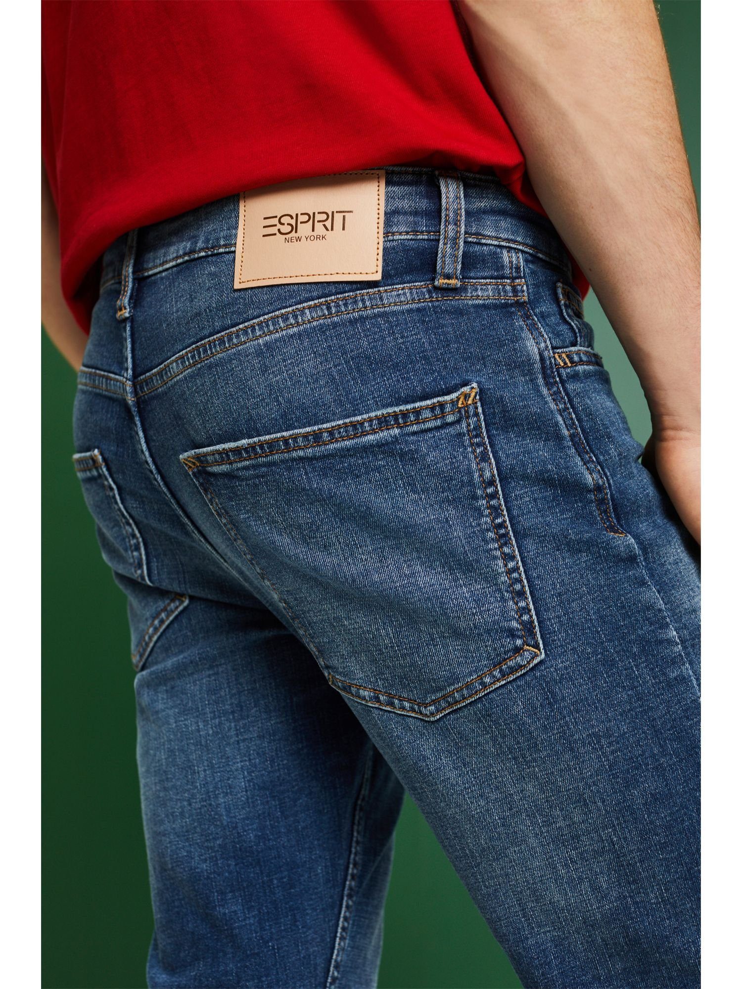 Esprit Slim-fit-Jeans Jeans schmaler Bund Passform und mittelhohem mit