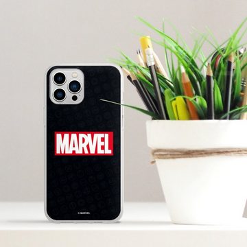 DeinDesign Handyhülle Marvel Comic Logo Marvel Logo Black Red, Apple iPhone 13 Pro Max Silikon Hülle Bumper Case Handy Schutzhülle