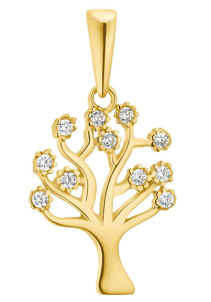 Amor Kettenanhänger Lebensbaum, mit Zirkonia (synth)