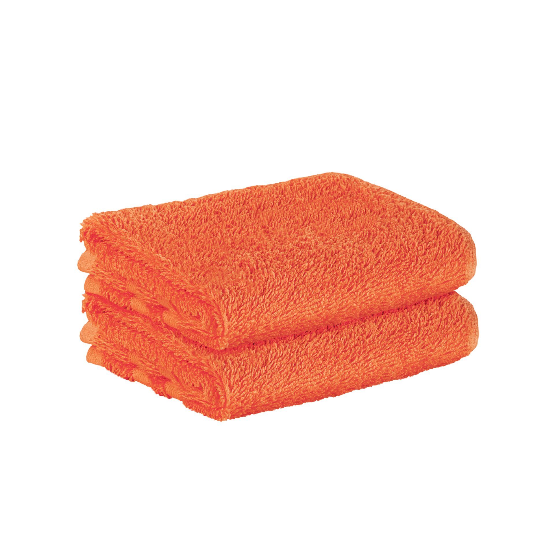 StickandShine Gästehandtücher 2er Set Premium Frottee Gästehandtücher 30x50 cm in 500g/m² aus 100% Baumwolle (2 Stück), 100% Baumwolle 500GSM Frottee Orange