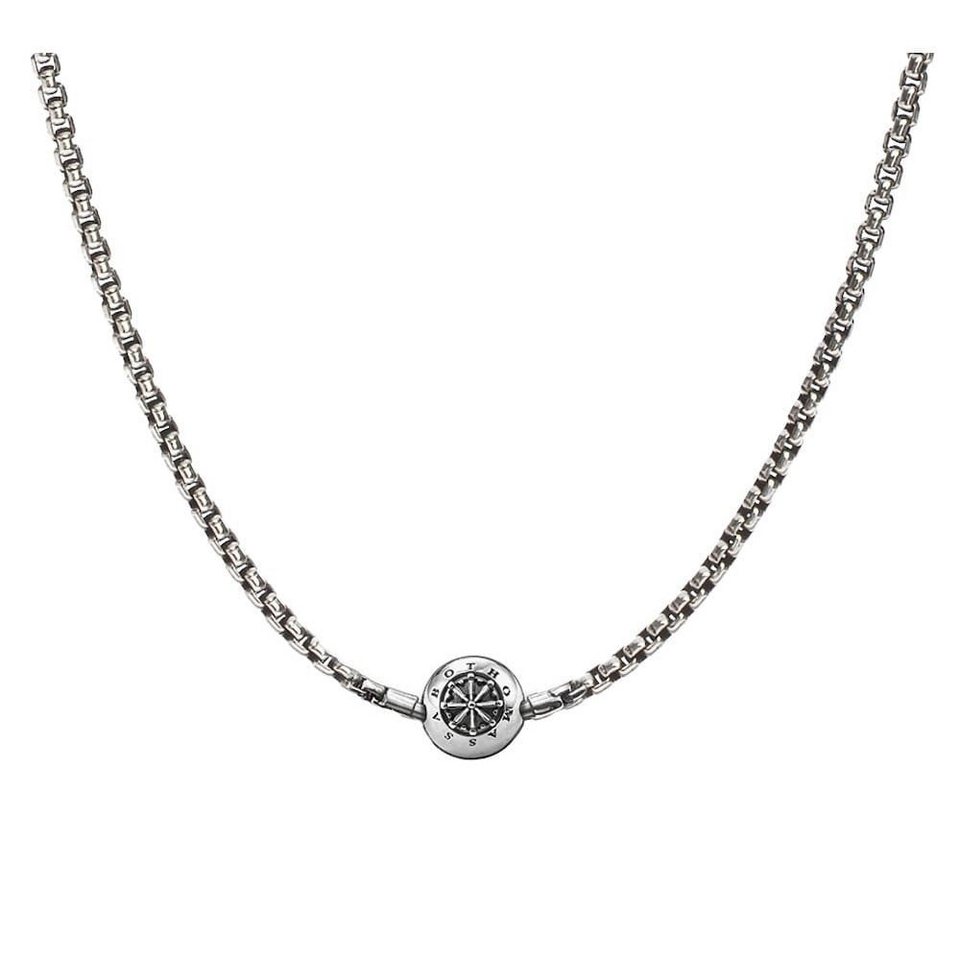 THOMAS SABO Kette ohne Anhänger KK0002-001-12 Halskette für Beads  Sterling-Silber Geschwärzt 80 cm