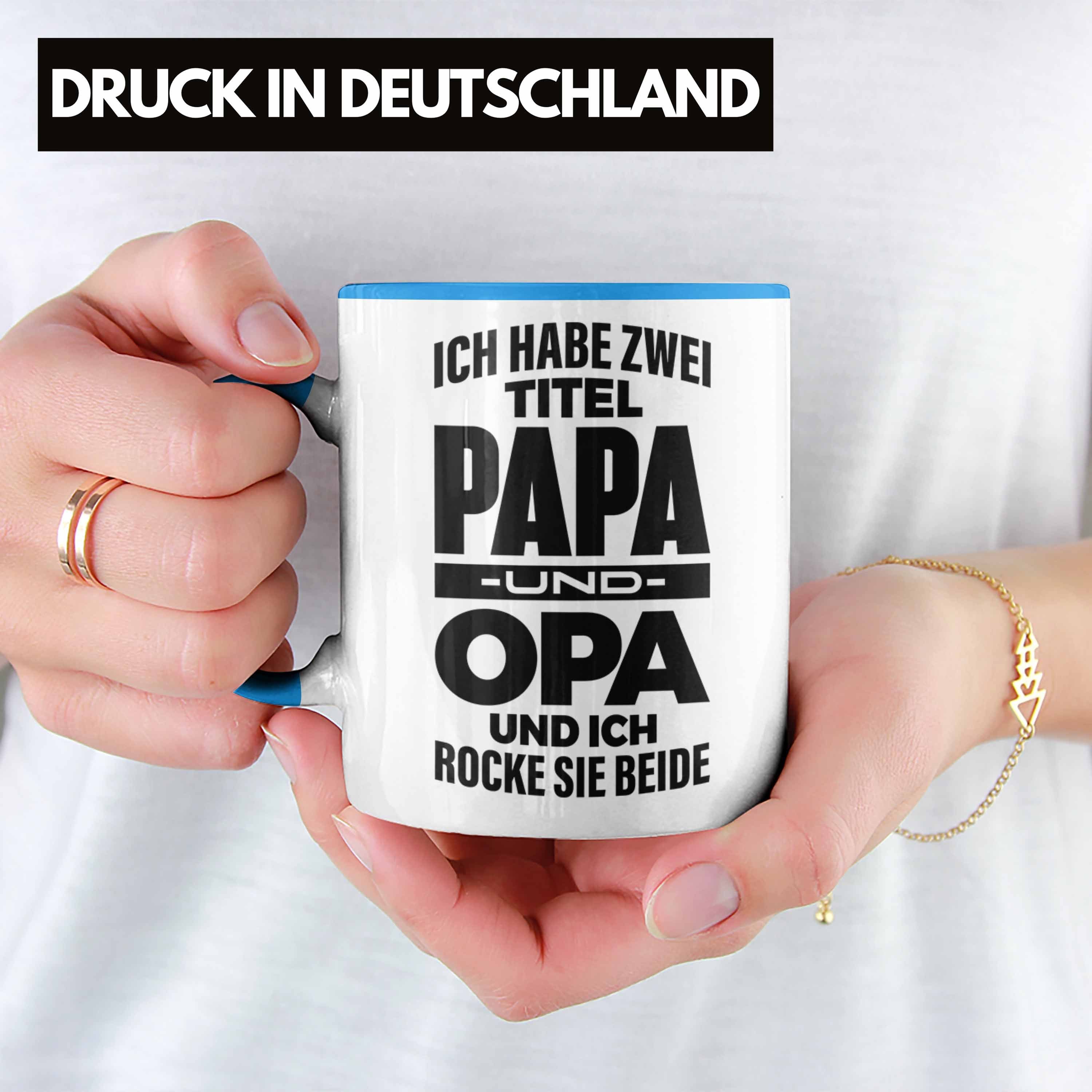 Bester Geburtstag Trendation Weihnachten Tasse Papa und - Geschenk Blau Tasse Opa für Trendation Opa Opa Tasse Lustige