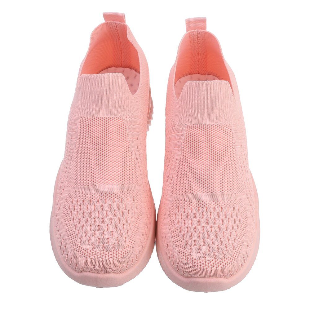 Ital-Design Damen Low-Top Freizeit Slipper (82285364) Flach Sneakers Low in Rosa