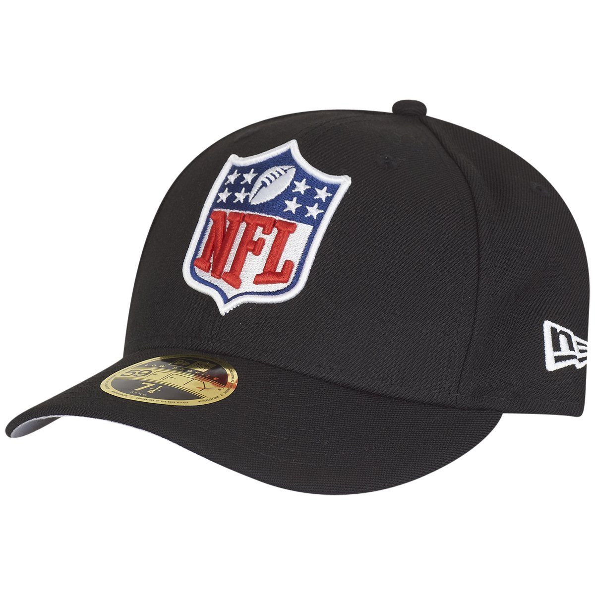 New Era Fitted Cap 59Fifty Low Profile NFL Shield Logo Schwarz