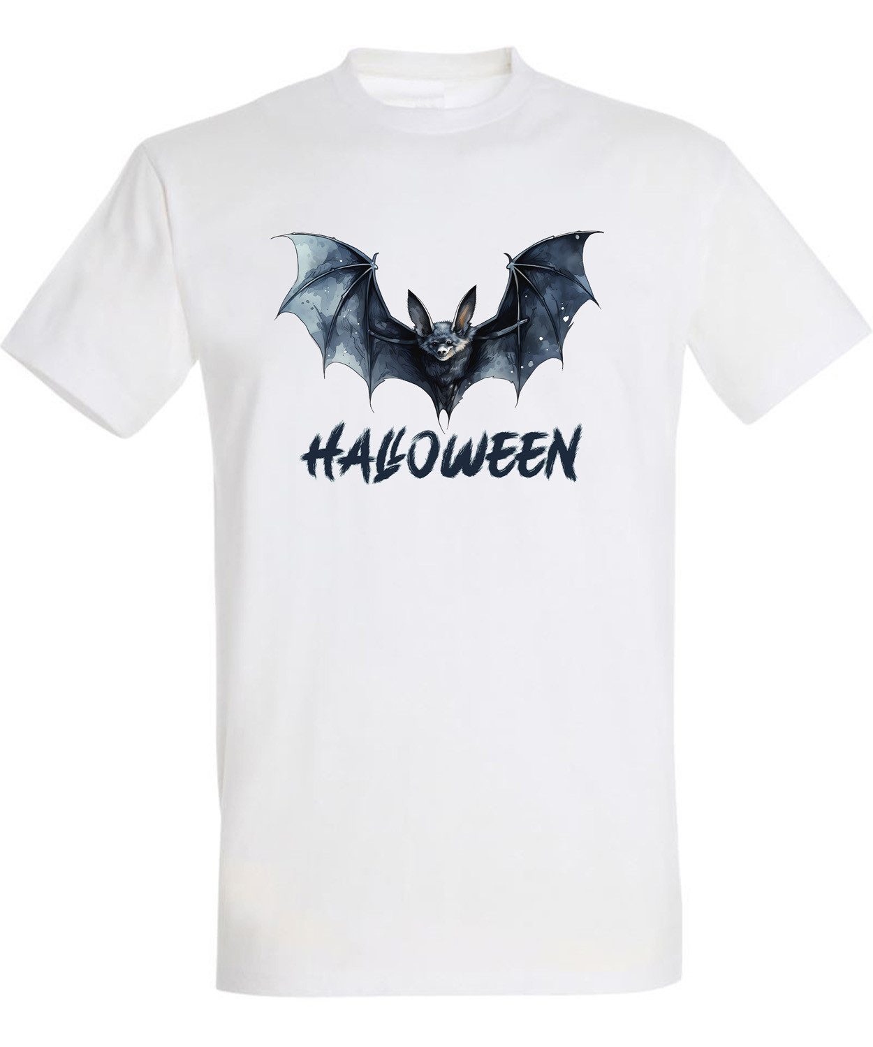 T-Shirt Herren Halloween Shirt - Fledermaus Brustprint