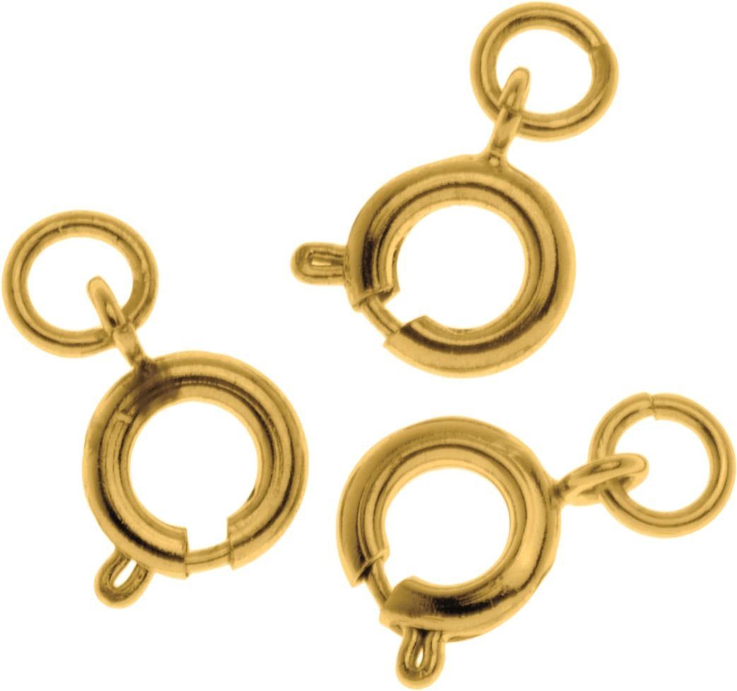 Thumbnail - Glorex Federring Glorex Federring mit Ring 9 mm goldfarben, 5 Stück