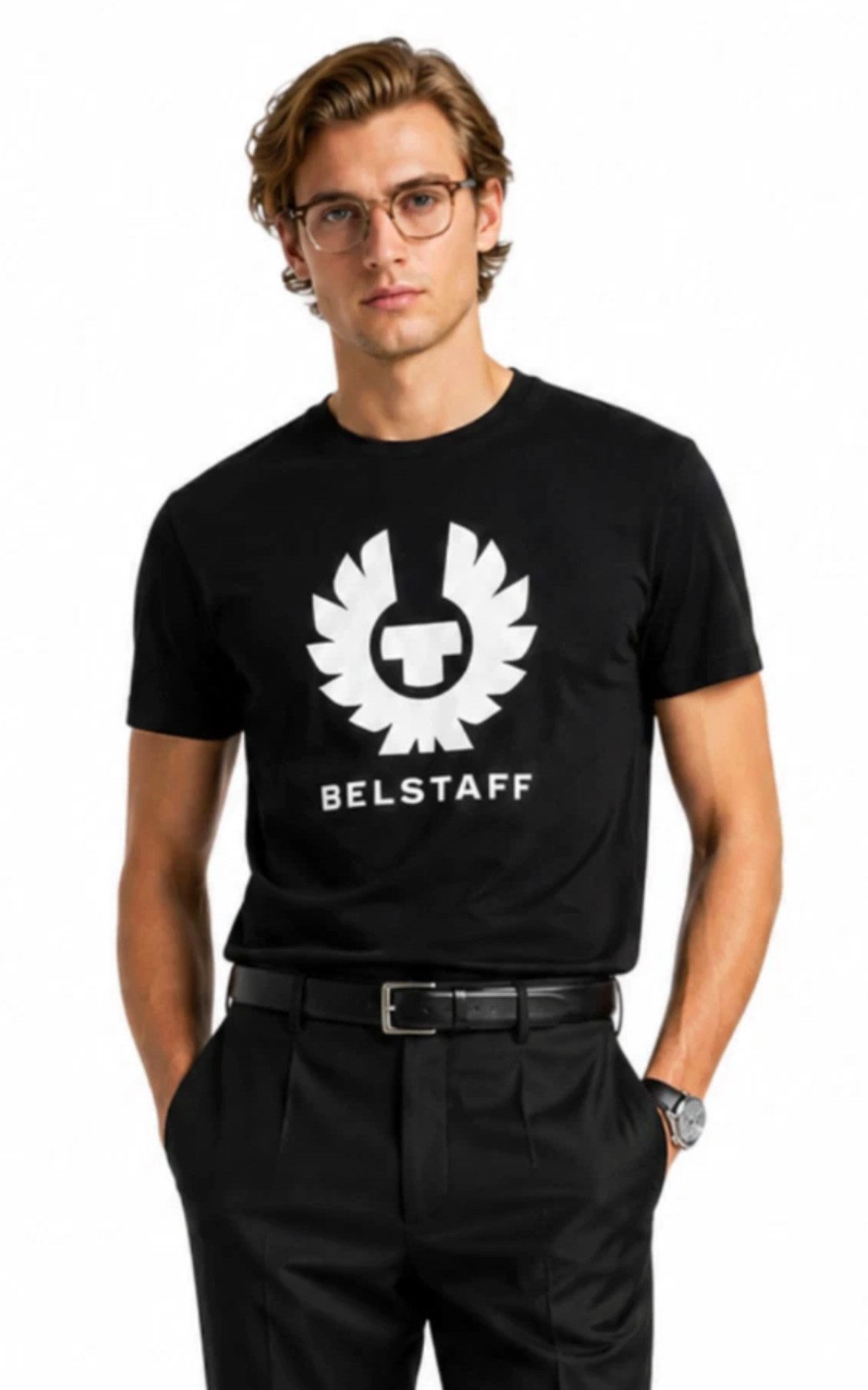 Belstaff T-Shirt Herren Phoenix Retro Logo Tee Regular Fit Großes Phoenix-Motiv mit Belstaff-Branding auf der Brust