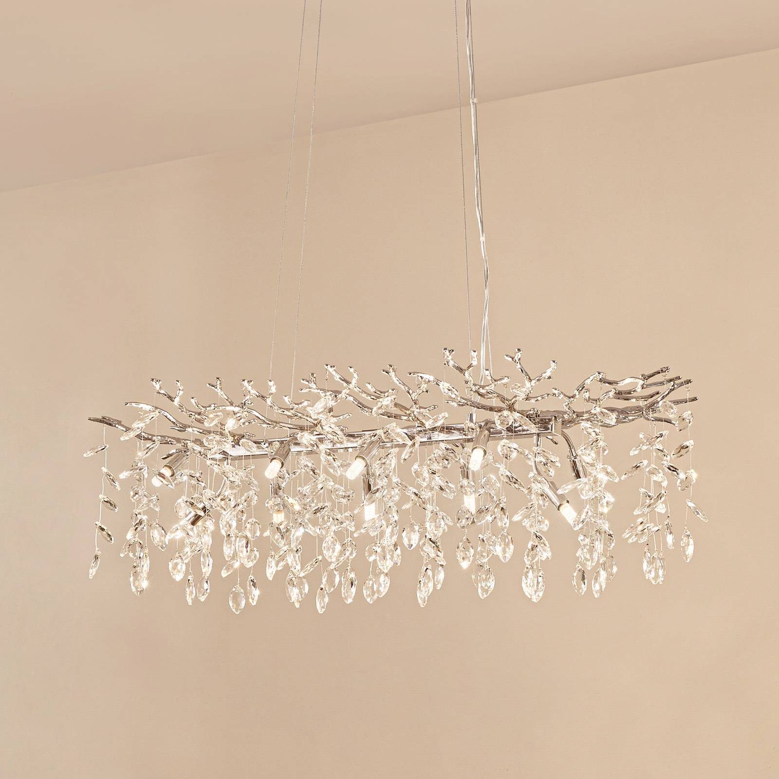 Lucande Hängeleuchte Bellora, Chrom IP20, 1 x 8 W LED