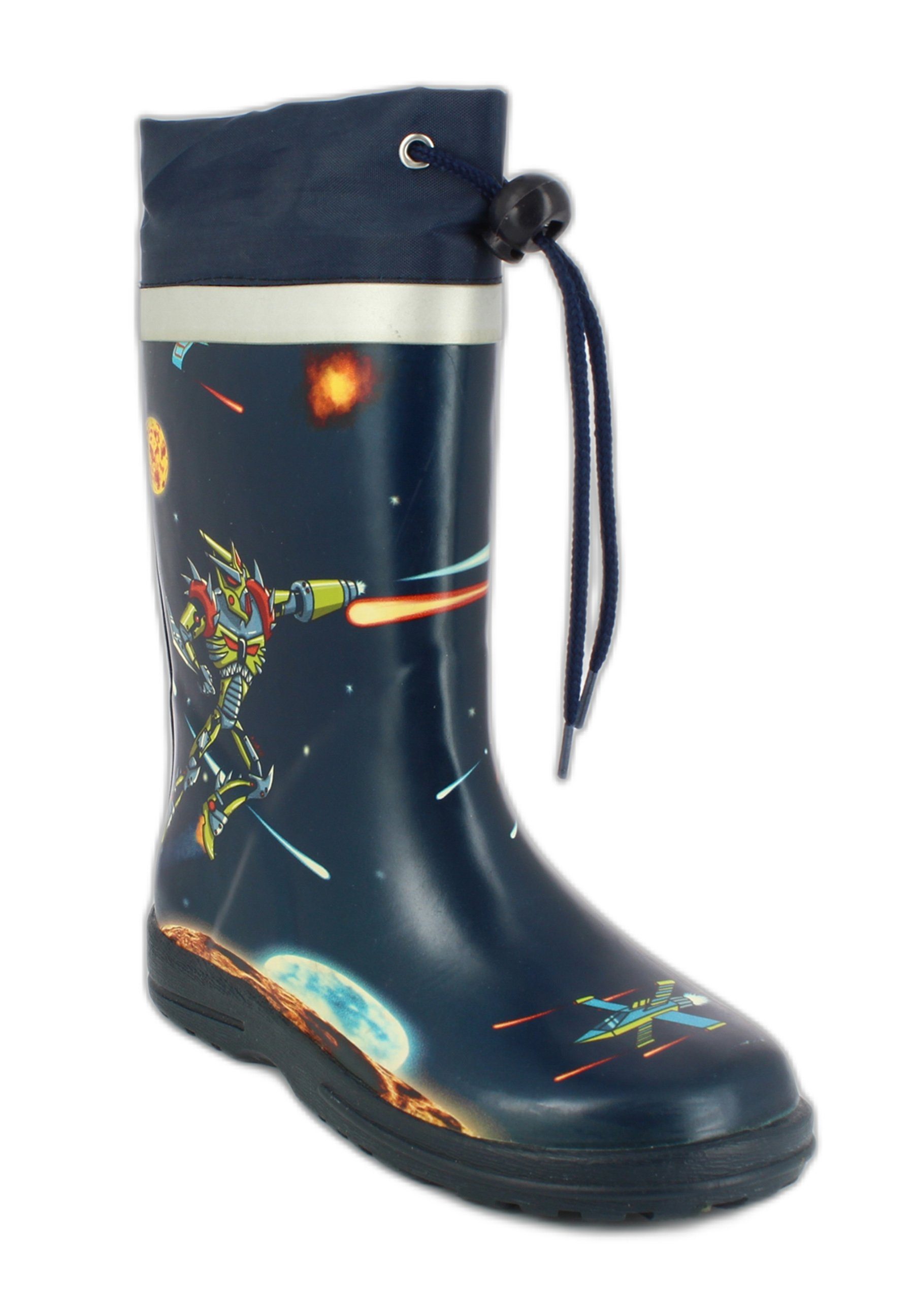 Beck Gummistiefel Future Gummistiefel (wasserdichter, schmaler Stiefel, bis Gr. 38, für trockene Füße bei Regenwetter) herausnehmbare Innensohle, weicher flexiber Naturkautschuk