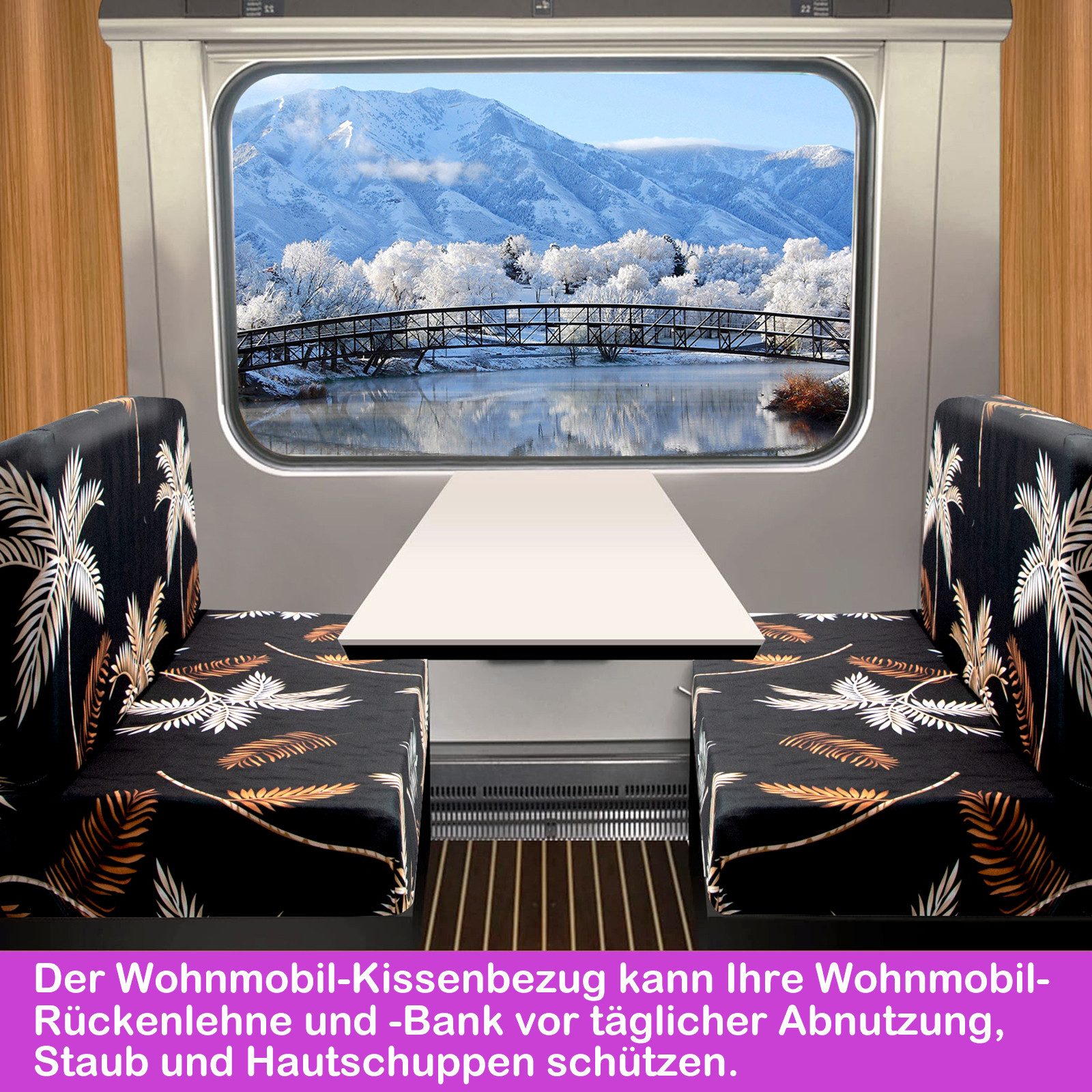 BTTO Sofaschoner Sesselbezug 2 Stück Camper Kissenbezüge (1 Set) Wohnmobil-Sitzbezüge, RV-Sitzbezüge für Wohnmobile, Rückenlehnenbezügen und Bänkenbezügen