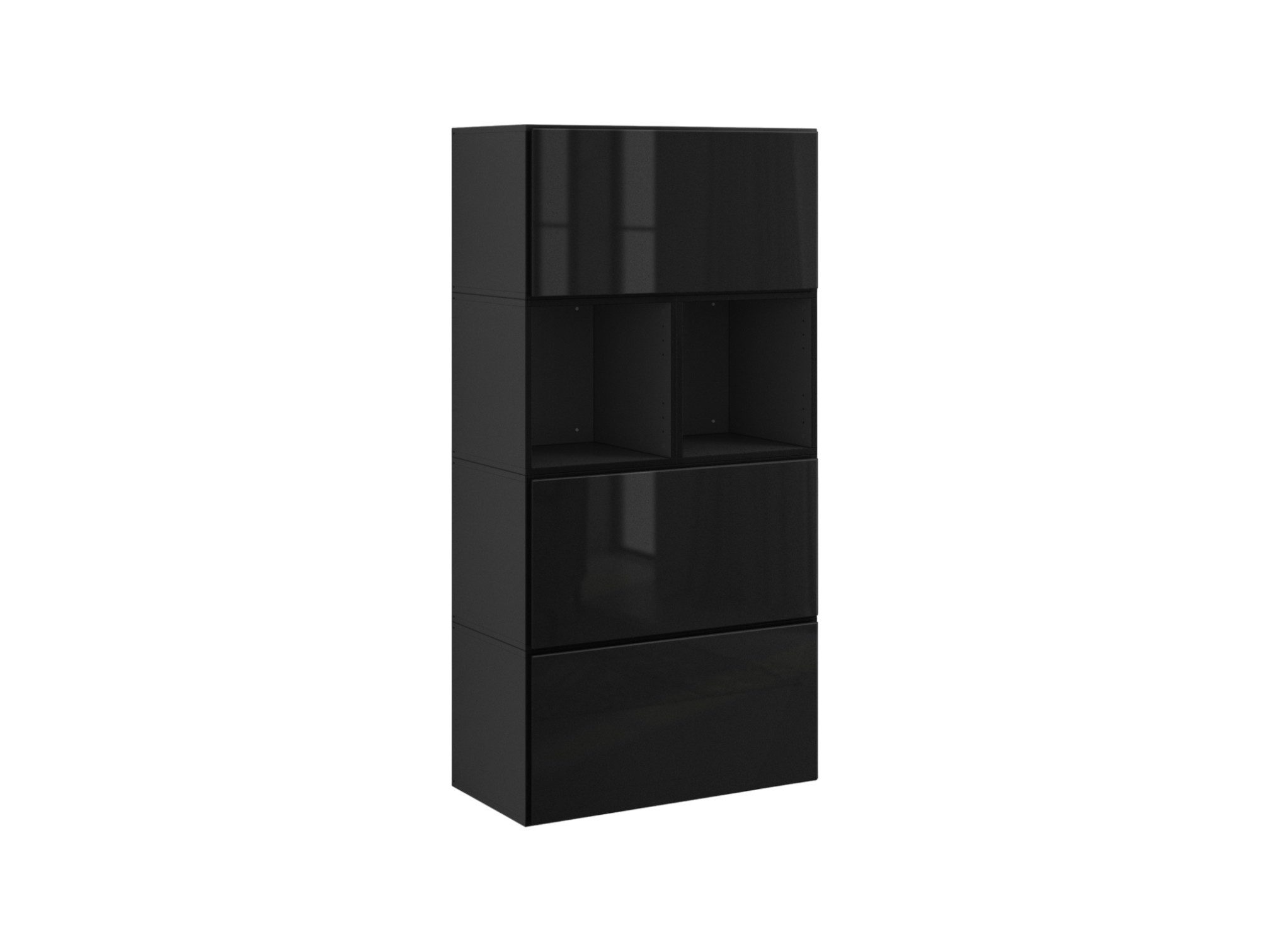moebel-dich-auf Highboard VARIANTO 8 (Set 5 tlg., Sideboard, 3 Schränke mit Klappen, 2 Regale), Soft-Close, 76 cm breit x 152 cm hoch